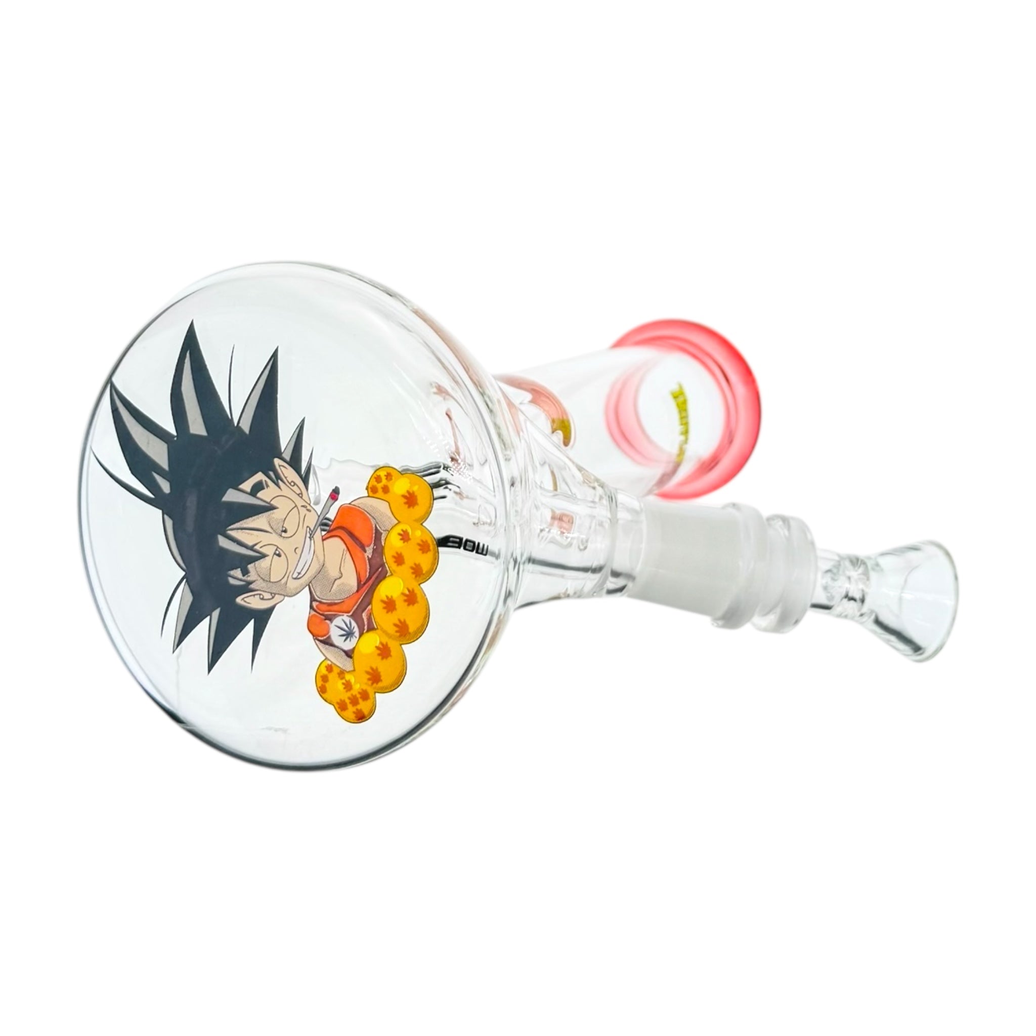 Dragon Ball Z themed small glass beaker bong 8 inches tall