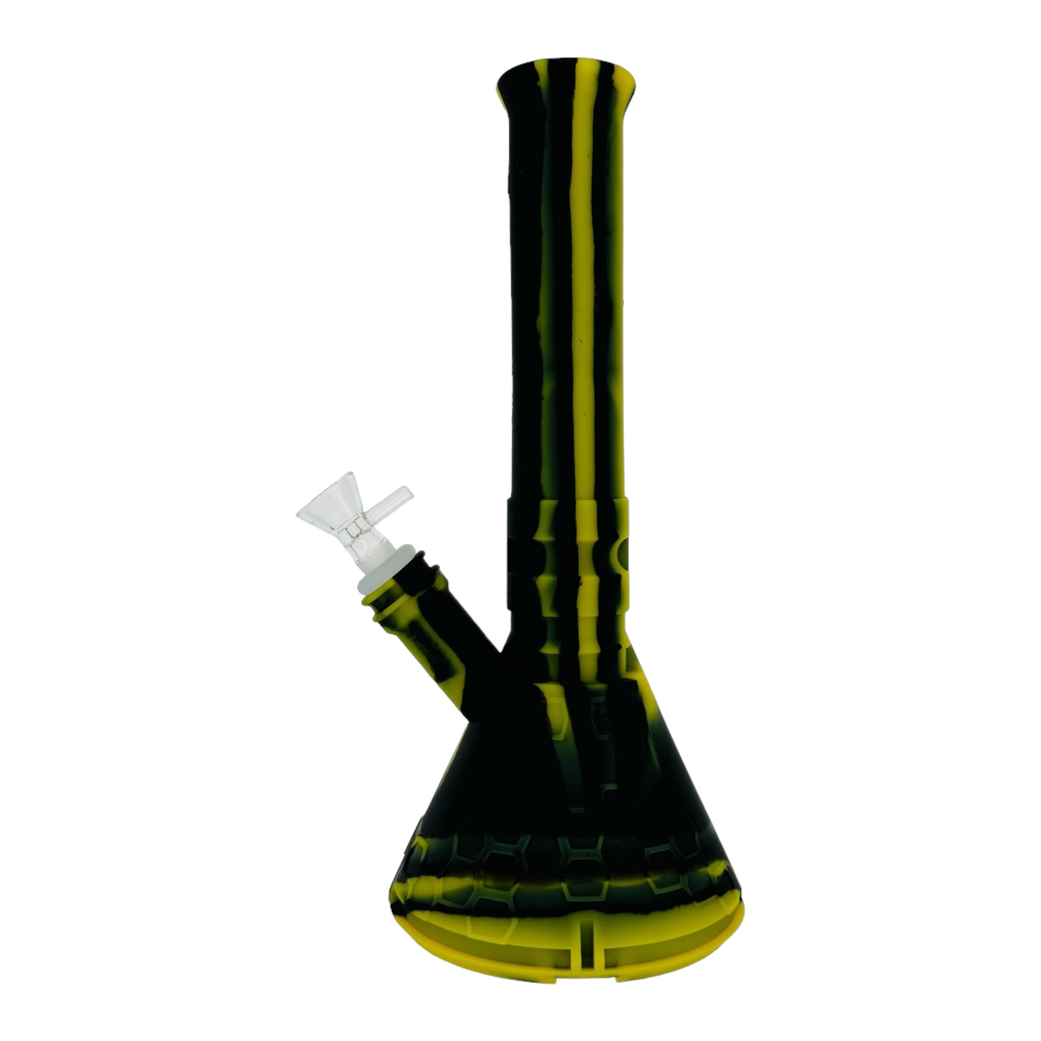 Black And Yellow Silicone Beaker Water Pipe