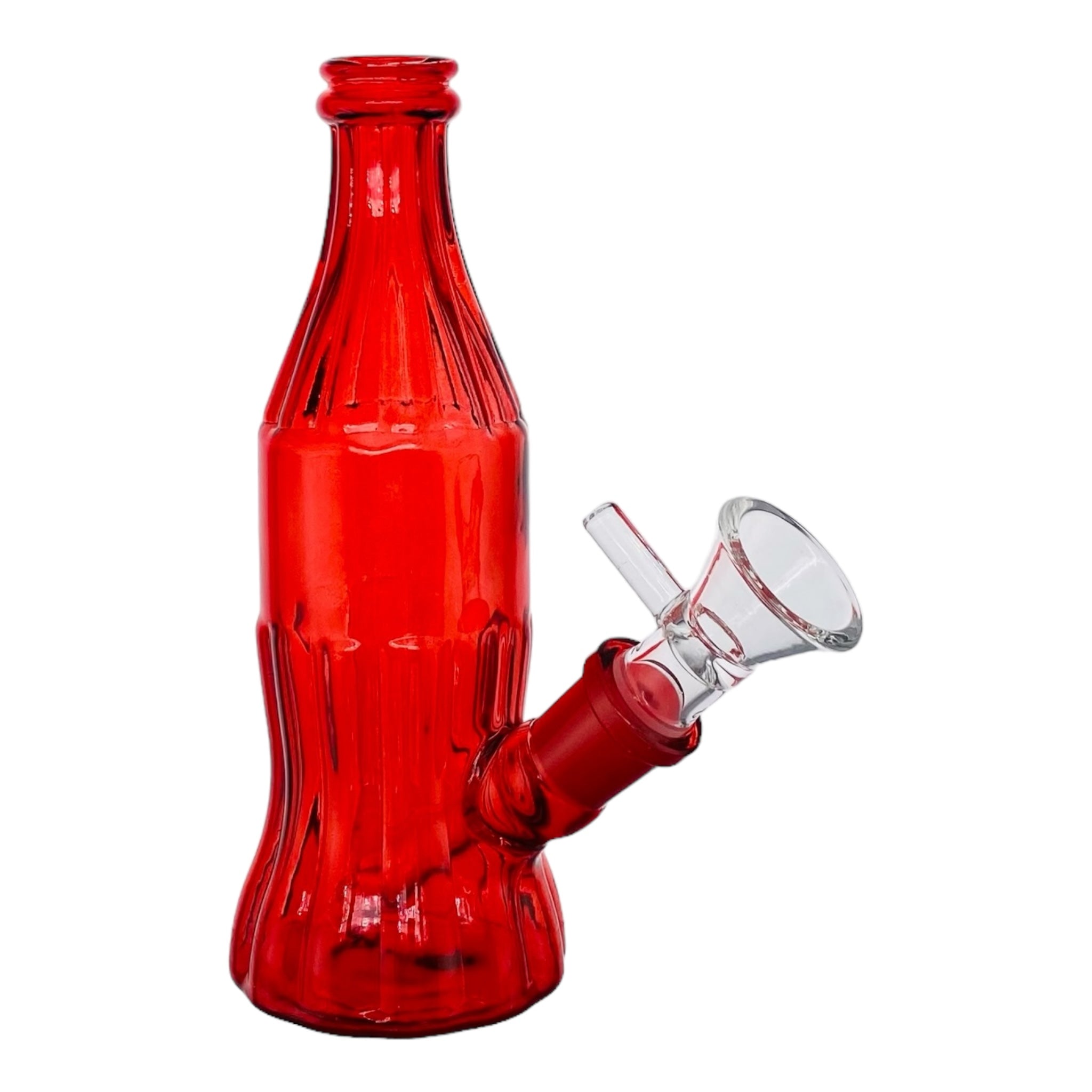 Glass Cola Bottle Bong Red