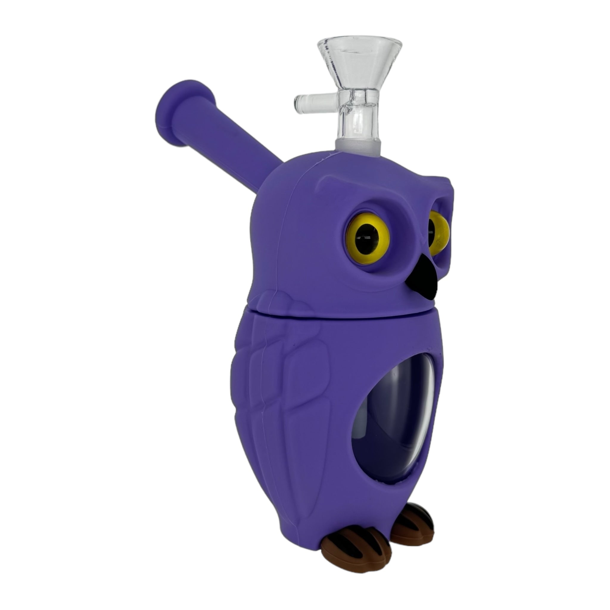 Purple Owl Silicone Rubber Bong