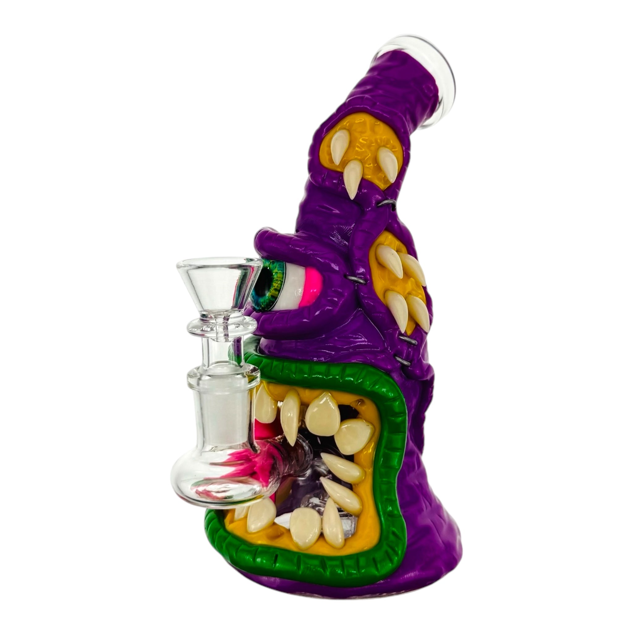 cute bong with purple cyclops monster bong