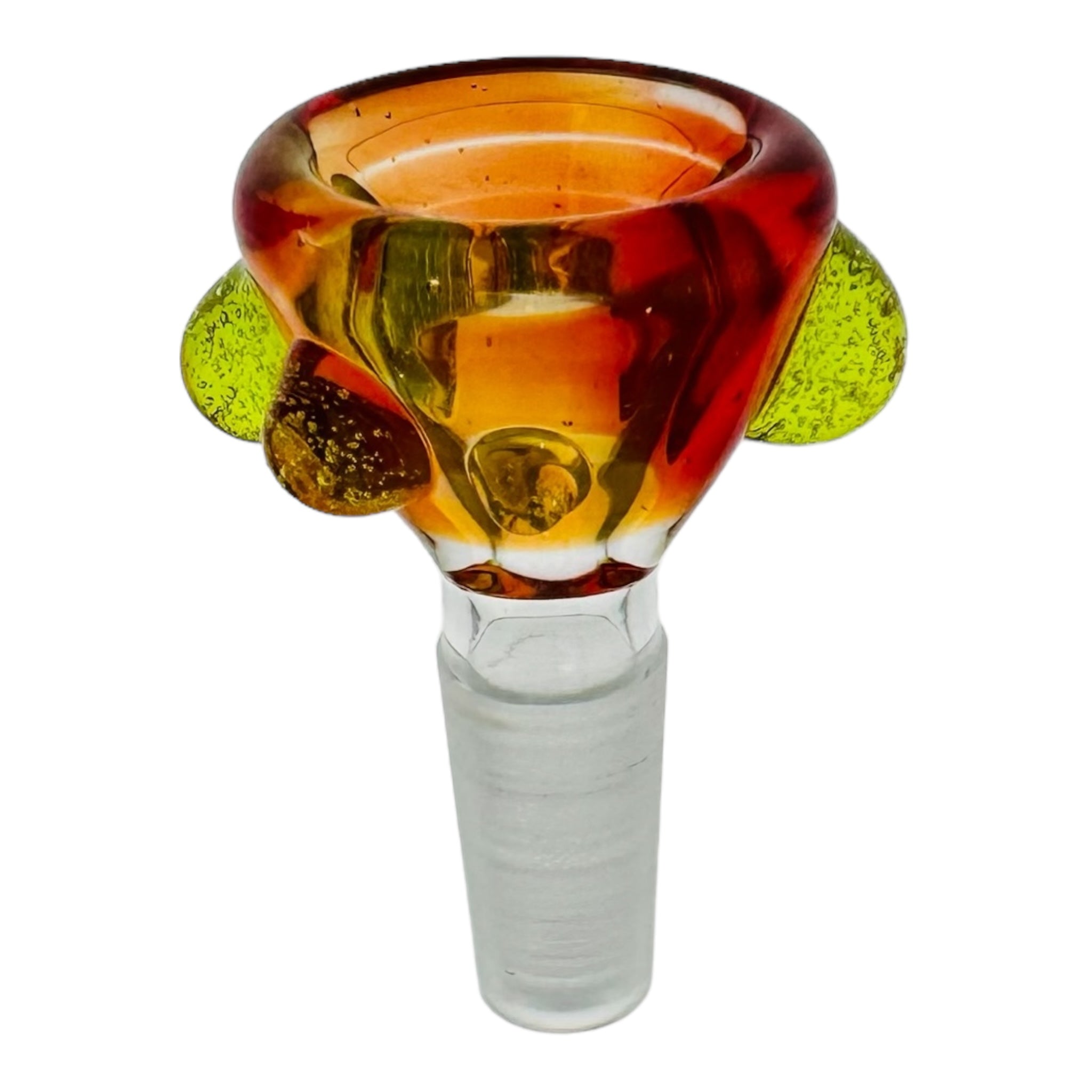 Arko Glass 10mm Bong Bowl For Weed Lava Red Bowl With Hatorade Green Dots