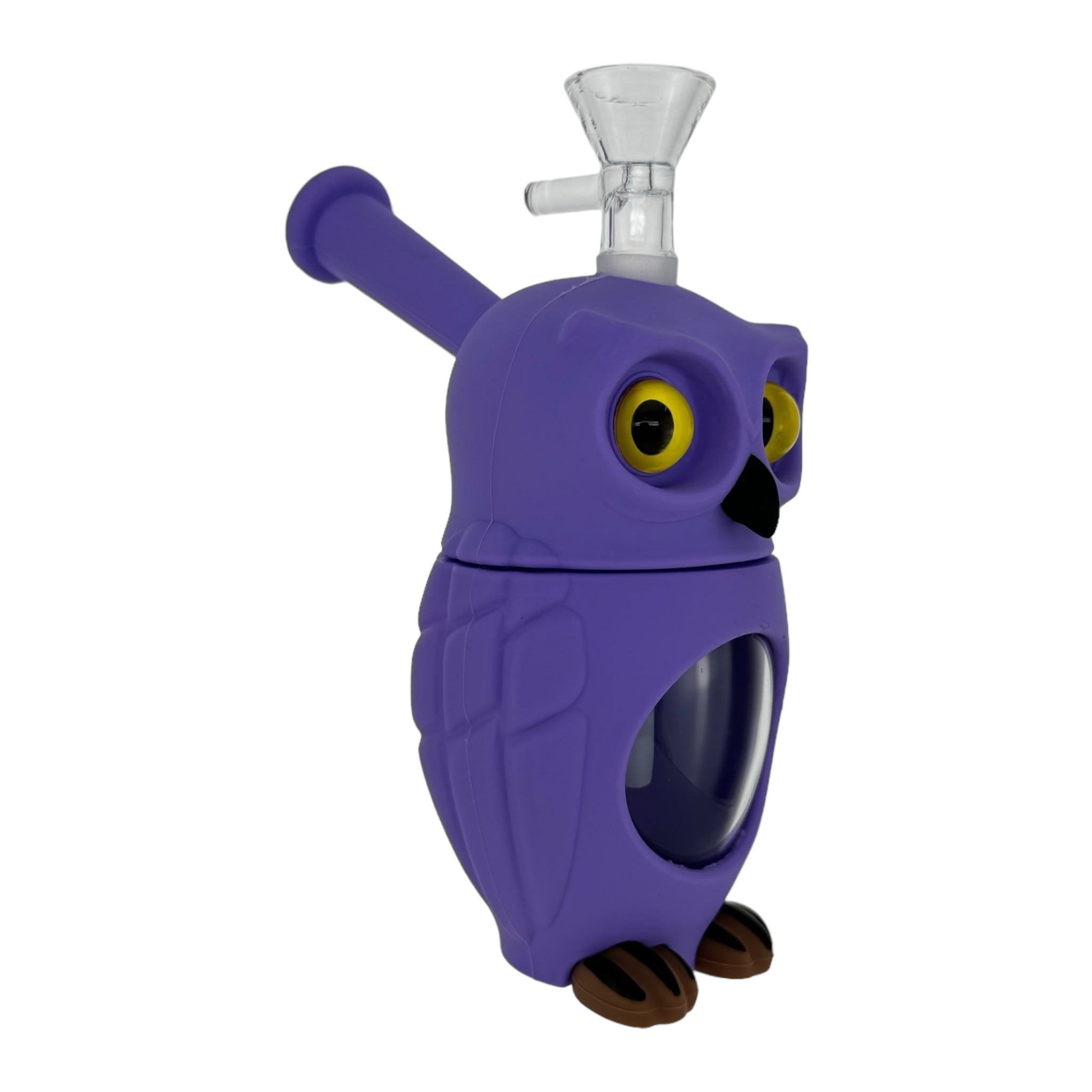 Purple Owl Silicone Rubber Bong