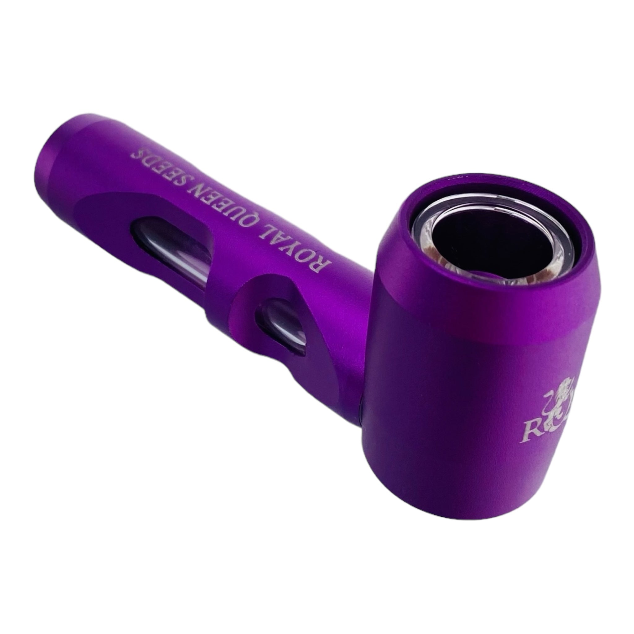 Purple Metal Hammer And Glass Hybrid Pipe By Royal Queen Seeds