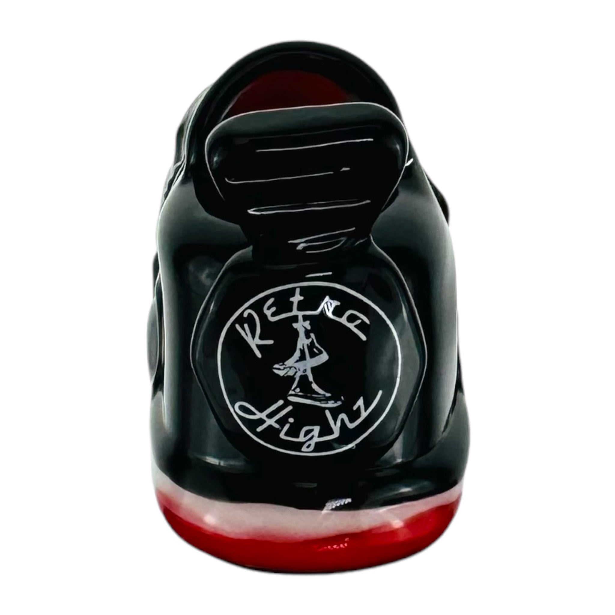 Retro Highz Glass Shoe Hand Pipe Black