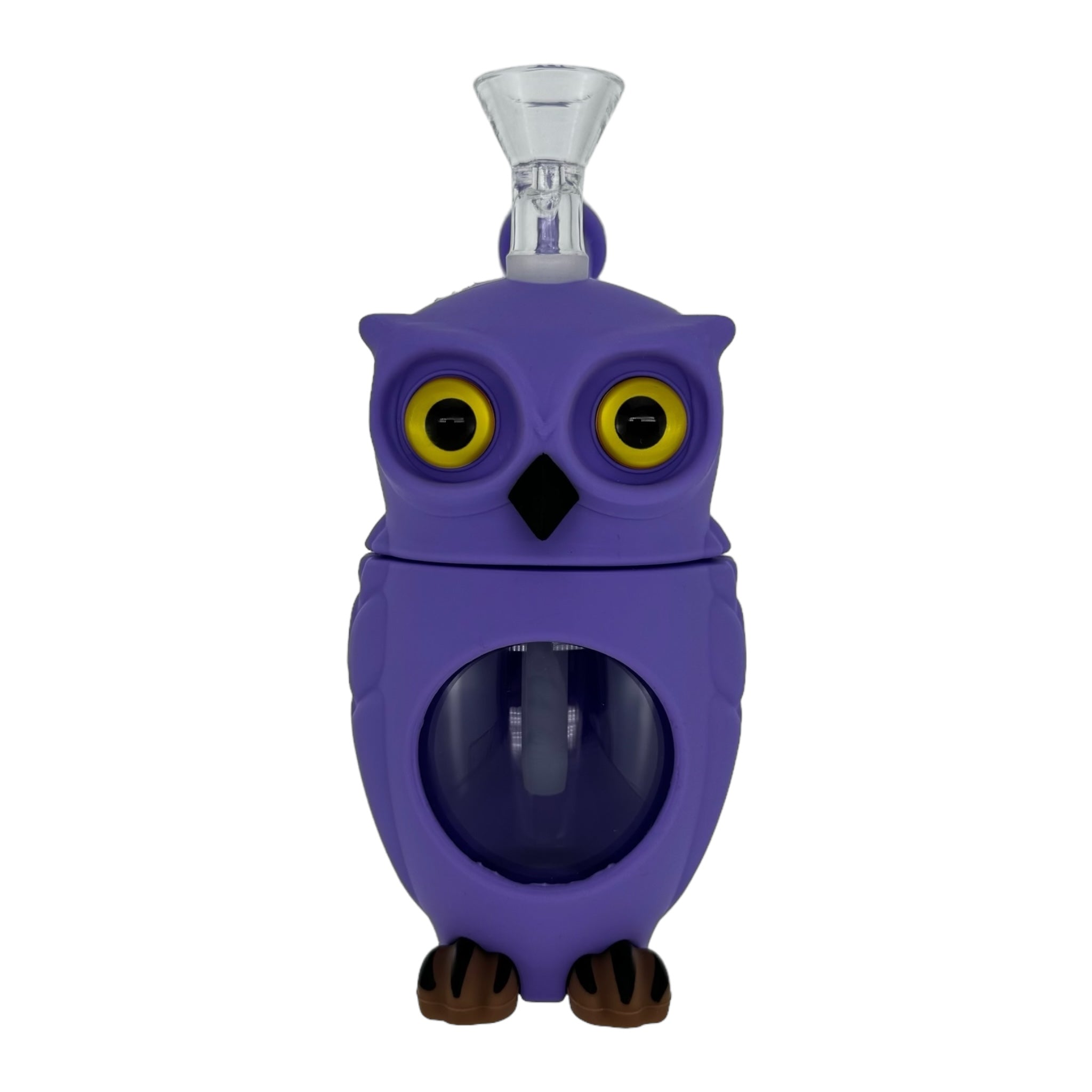 Purple Owl Silicone Rubber Bong