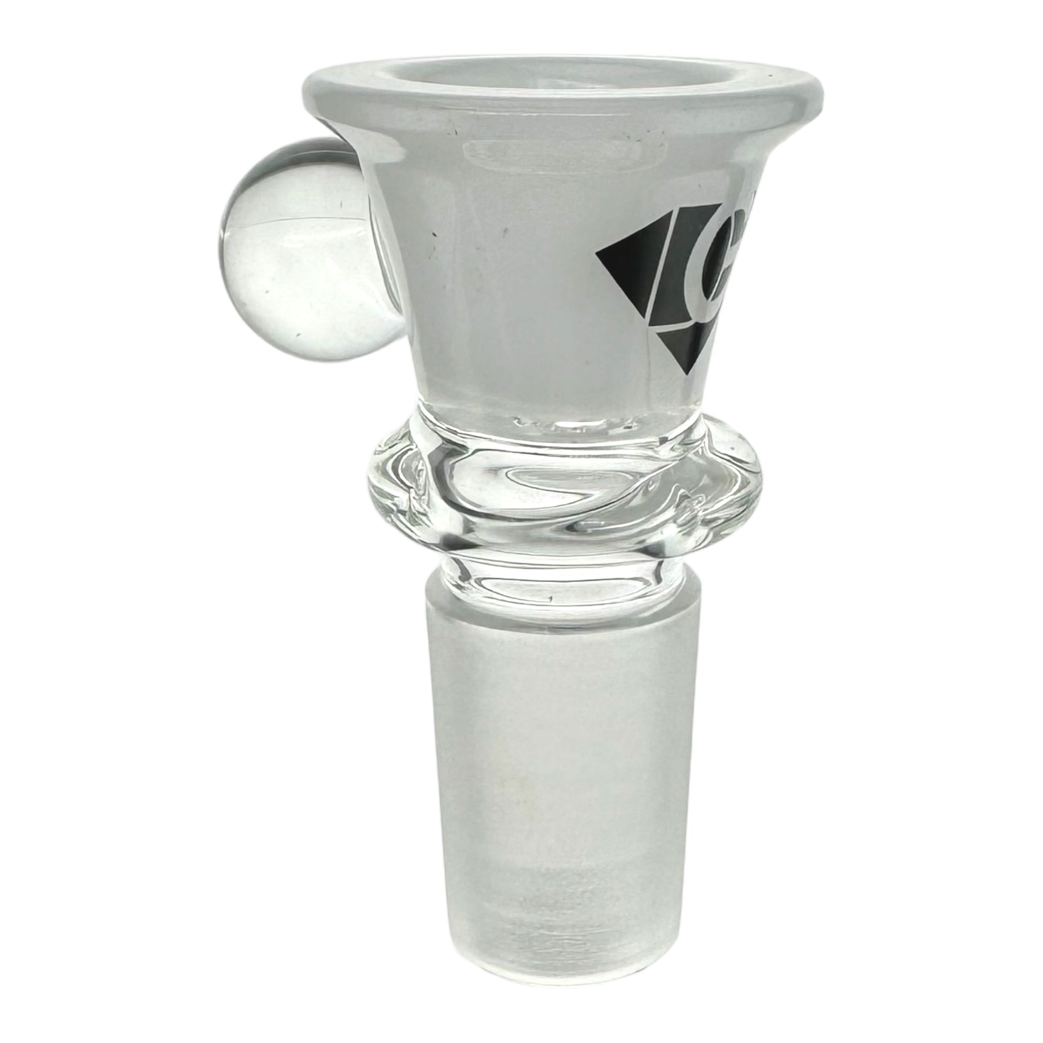 Diamond Glass 18mm Bong Bowl With Multi Hole Screen White