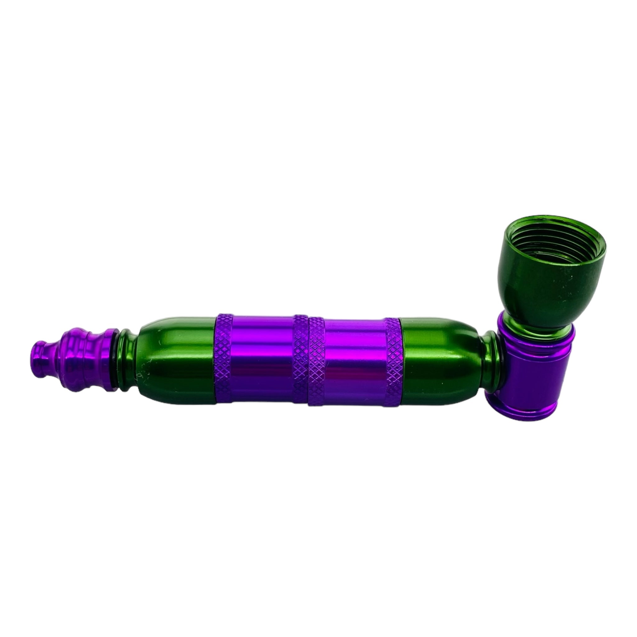 aluminum metal hand pipe for smoking weed pot cannabis or tobacco with multiple chambers for sale