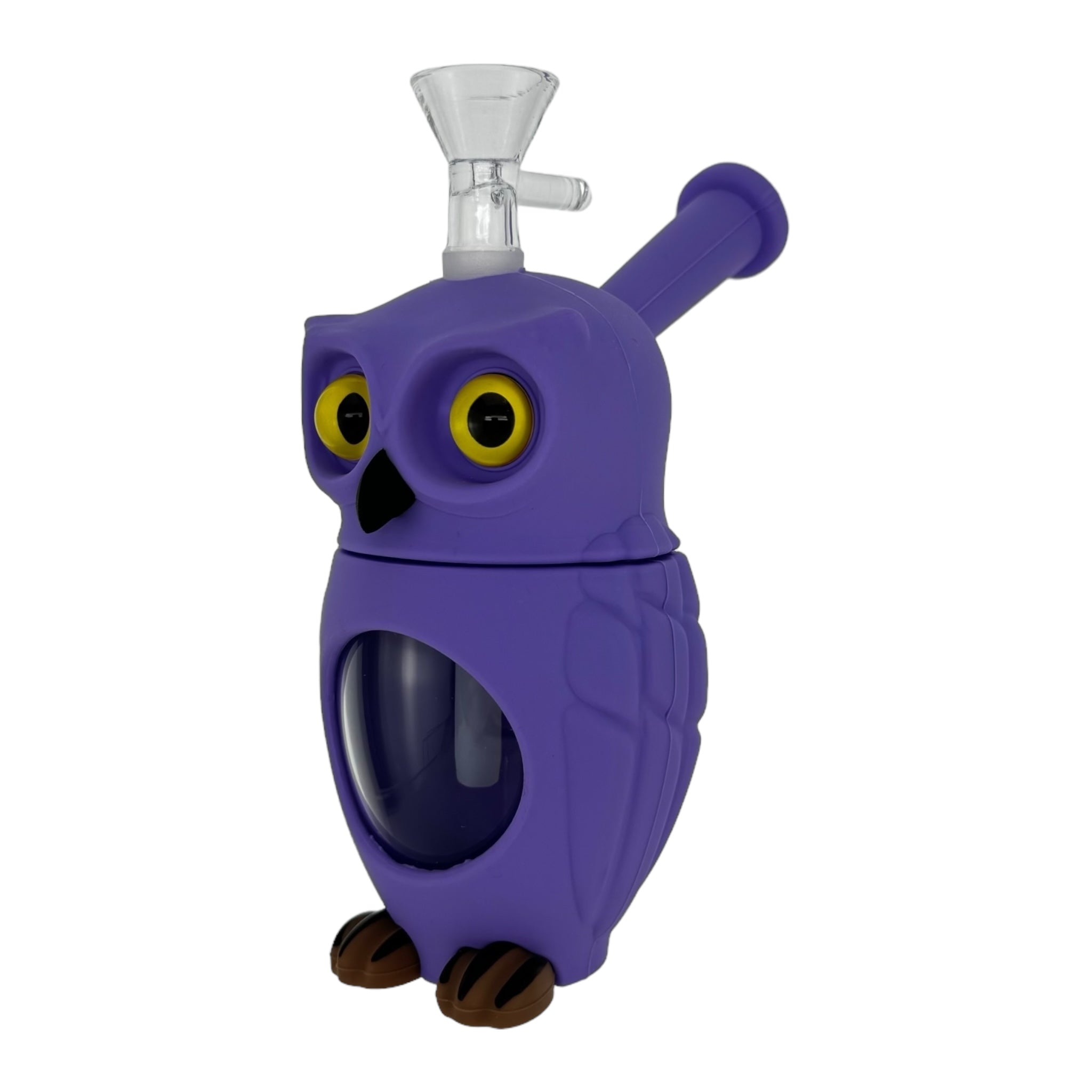 Purple Owl Silicone Rubber Bong