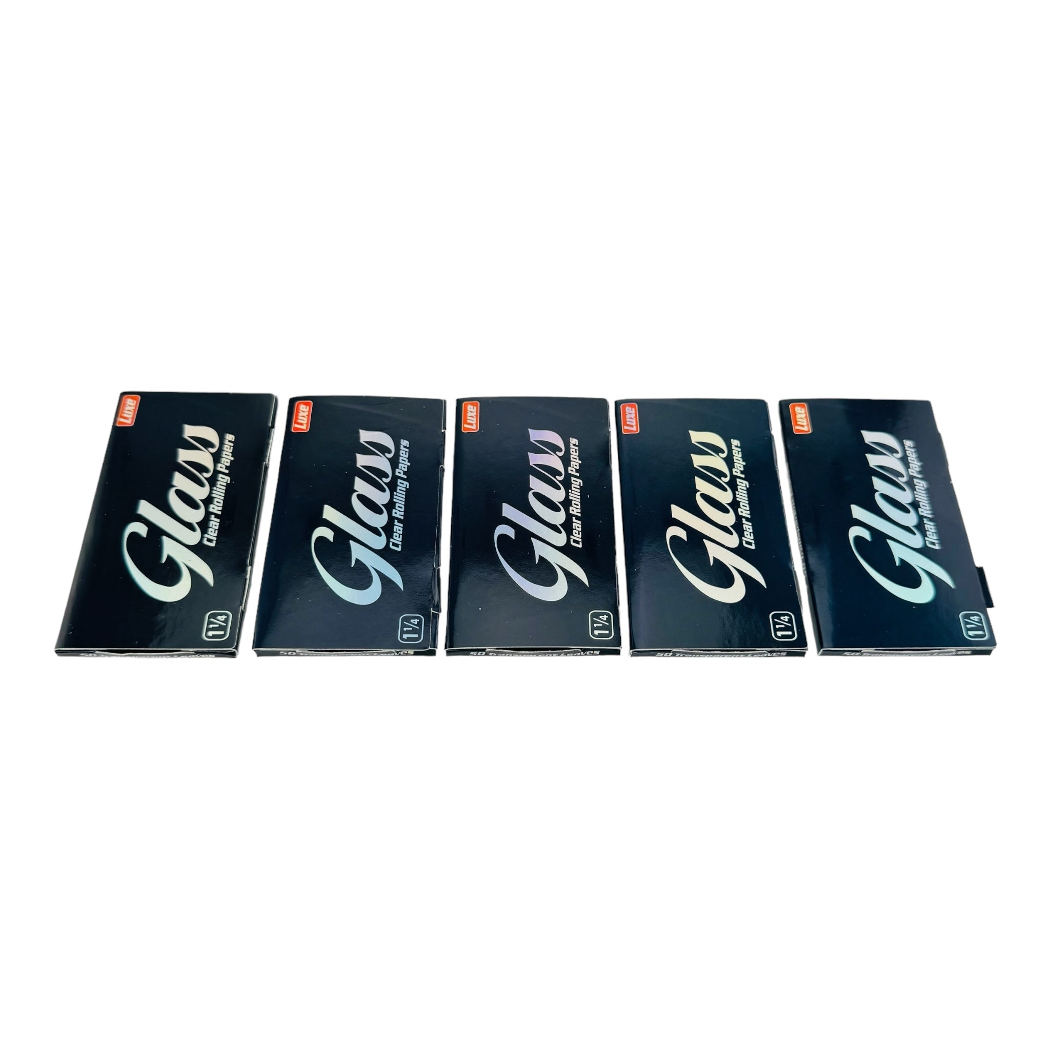 Glass Clear 1-1/4" Size Rolling Papers 5 Packs for sale
