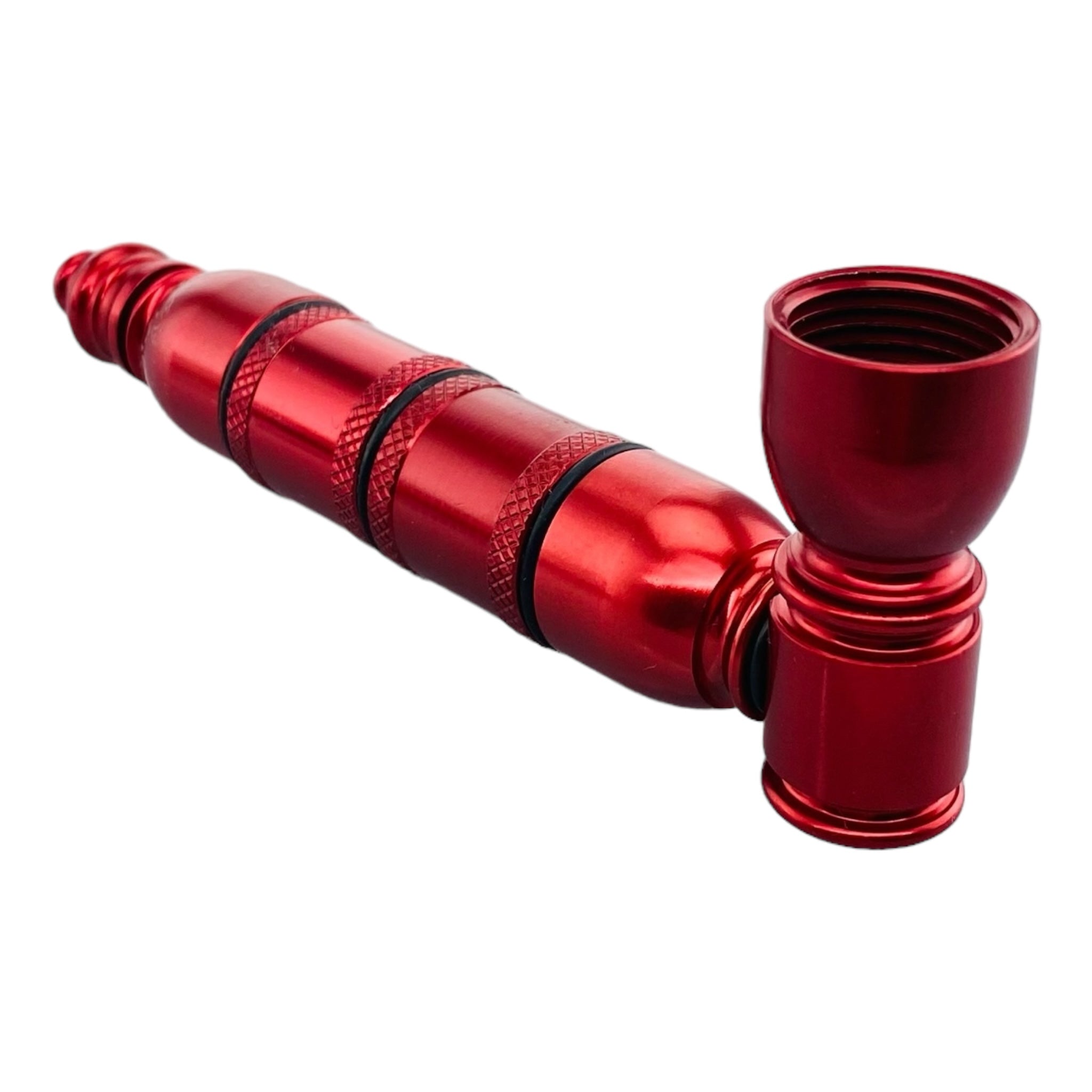 Metal Hand Pipes - Red Extra Large Chamber Hand Pipe