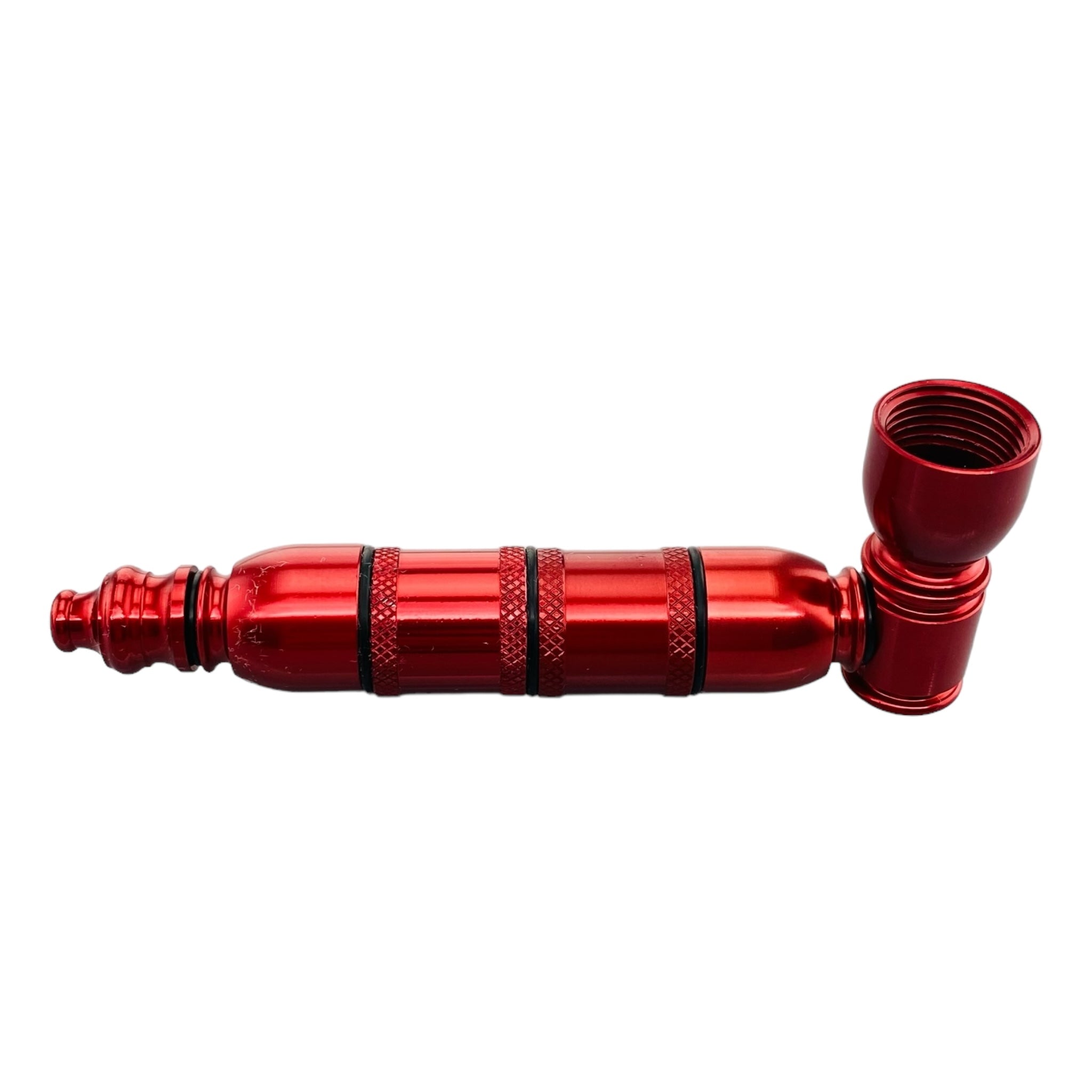 Metal pot pipe Red Extra Large Chamber Hand Pipe