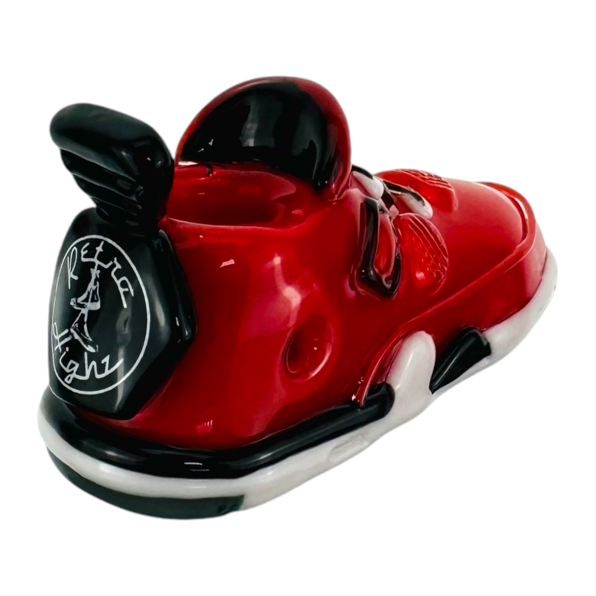 Retro Highz Glass Shoe Hand Pipe Red