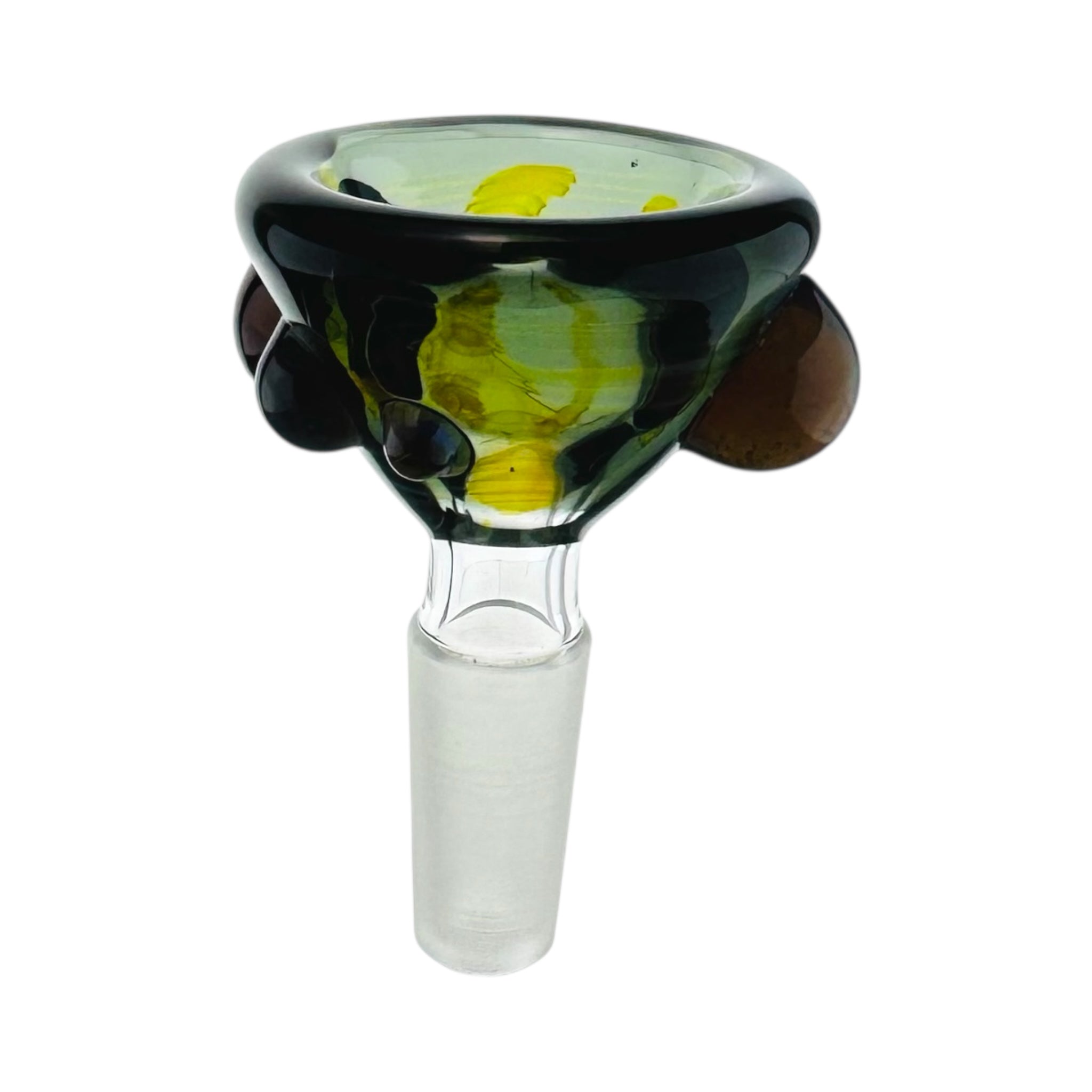 10mm glass bong bowl piece with shadow black and color changing glass bowl piece 