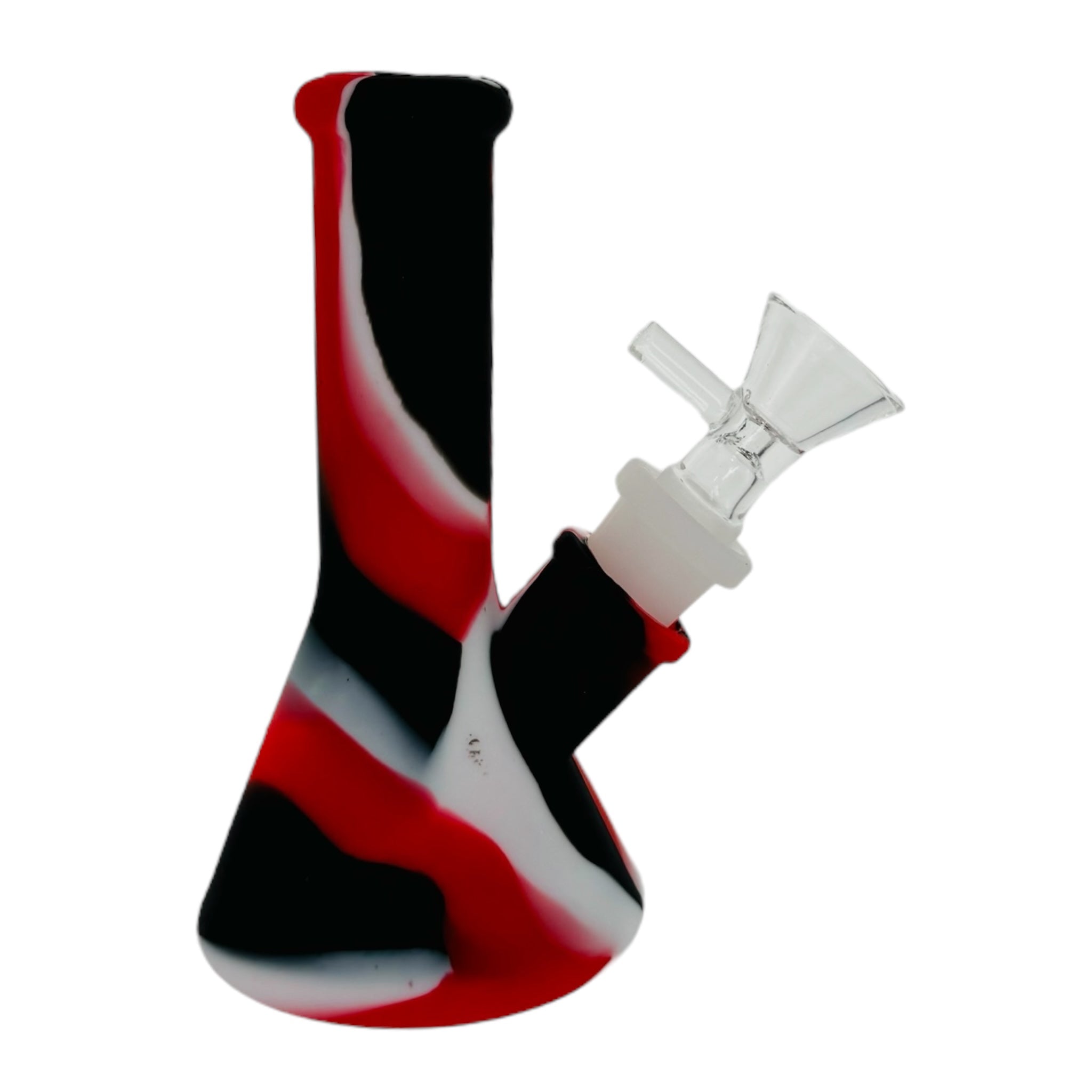 5 Inch Mini Silicone Rubber Beaker Bong Black Red White