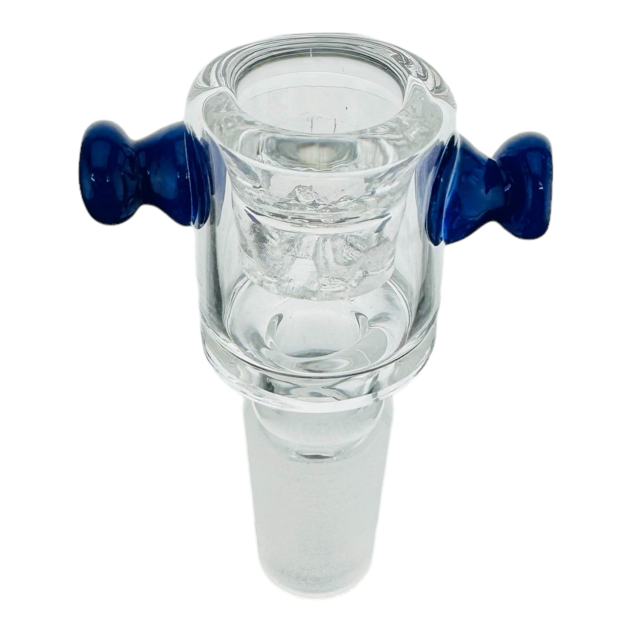 14mm Bong Bowl With Built In Multi Hole Screen Dark Blue Handles for sale