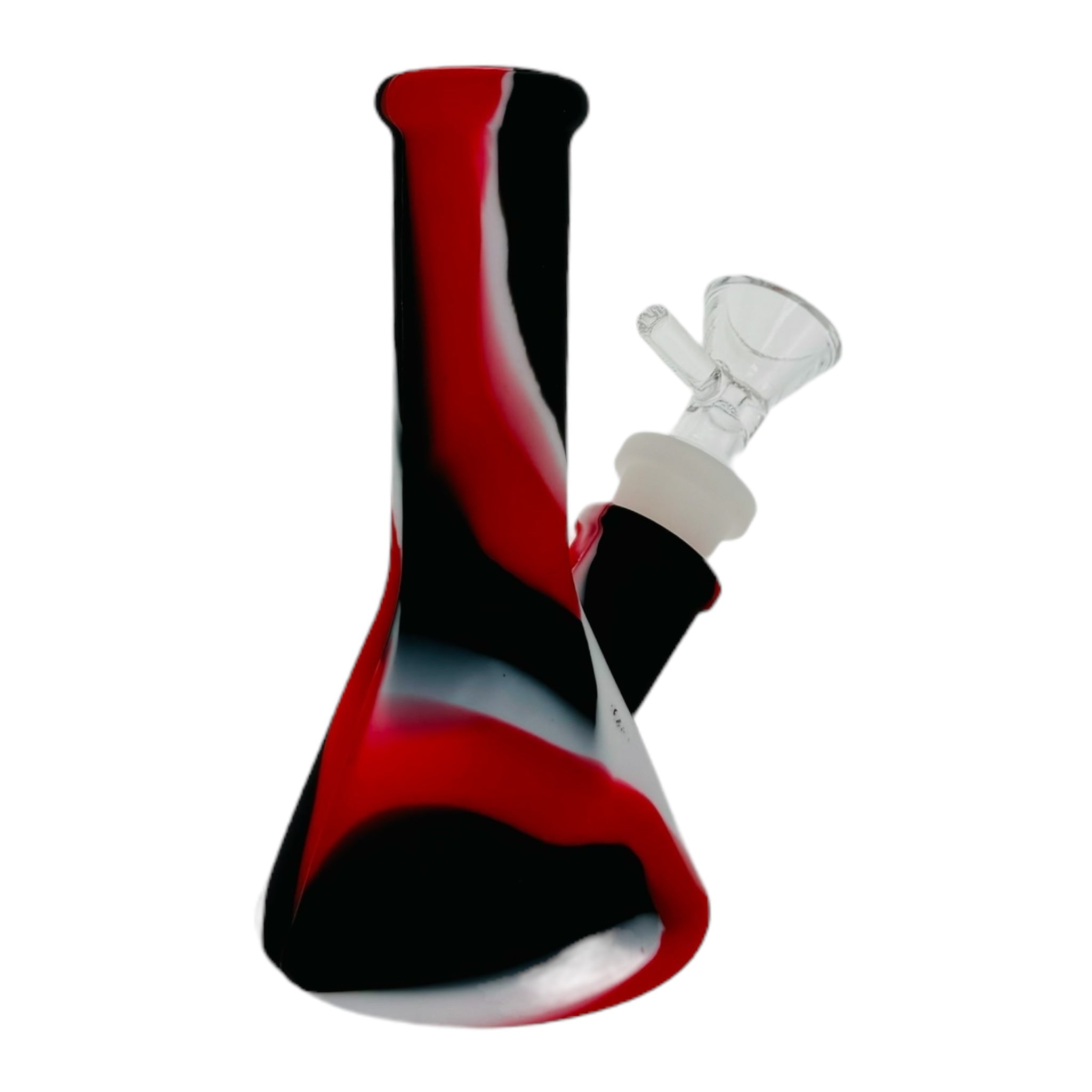 5 Inch Mini Silicone Rubber Beaker Bong Black Red White