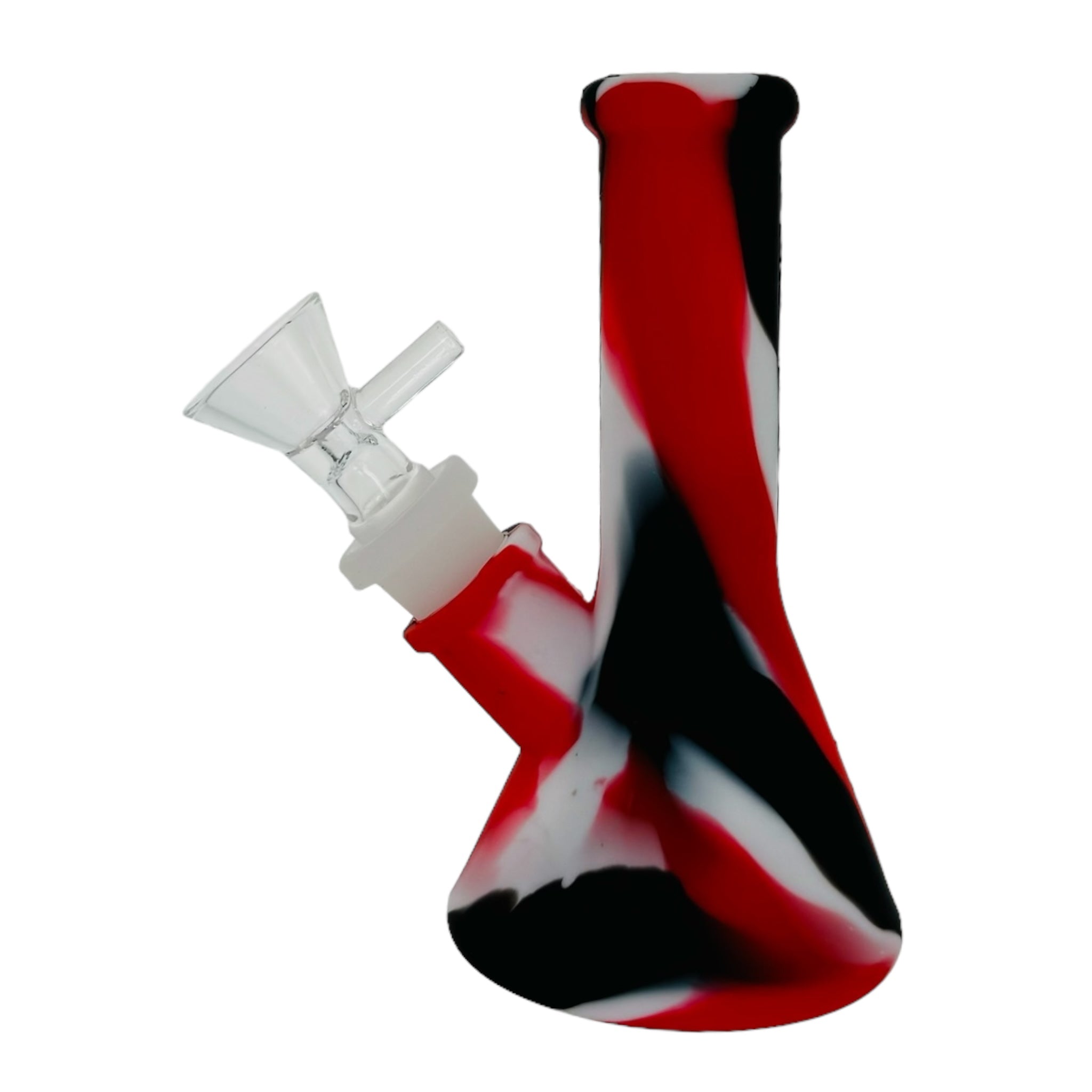 5 Inch Mini Silicone Rubber Beaker Bong Black Red White