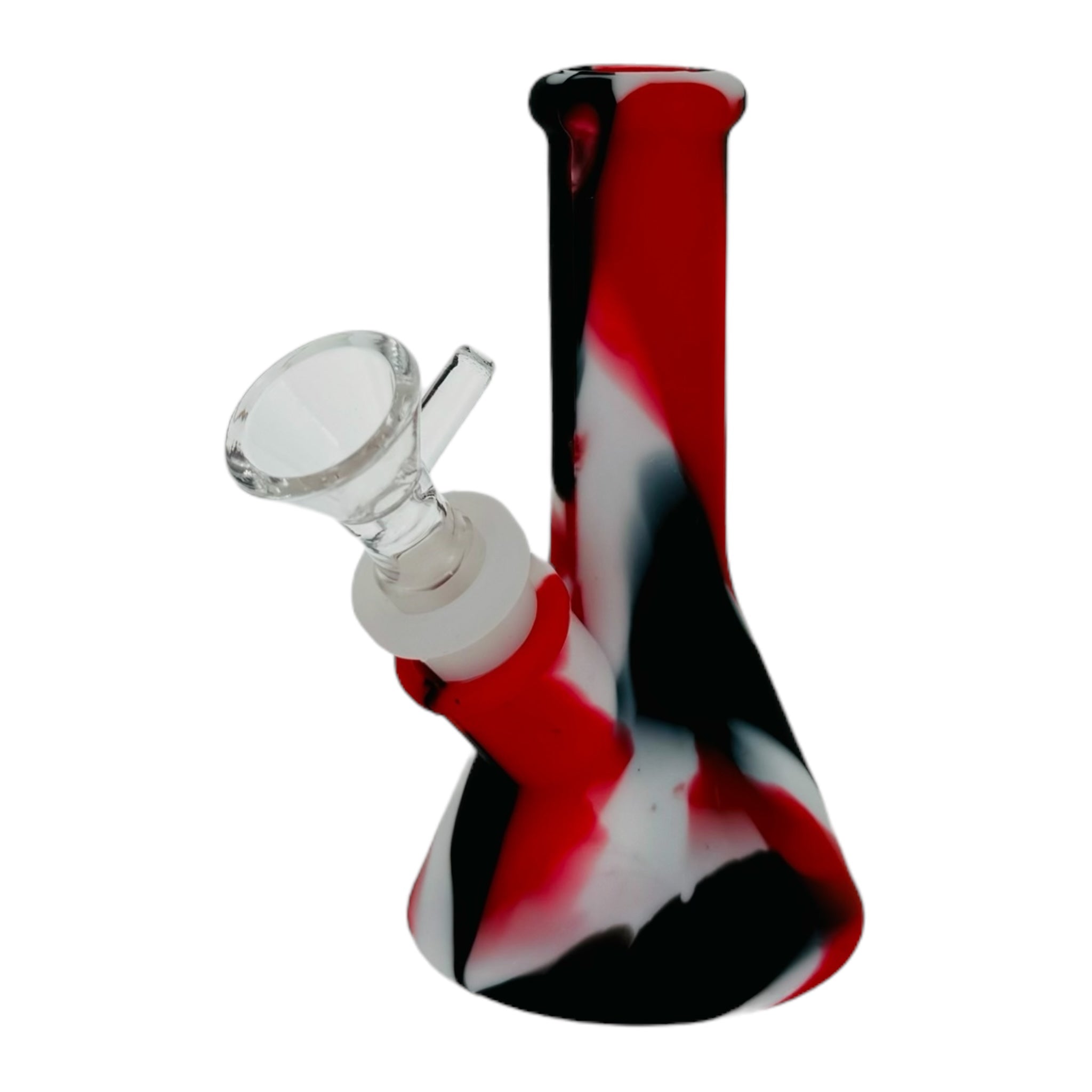 5 Inch Mini Silicone Rubber Beaker Bong Black Red White