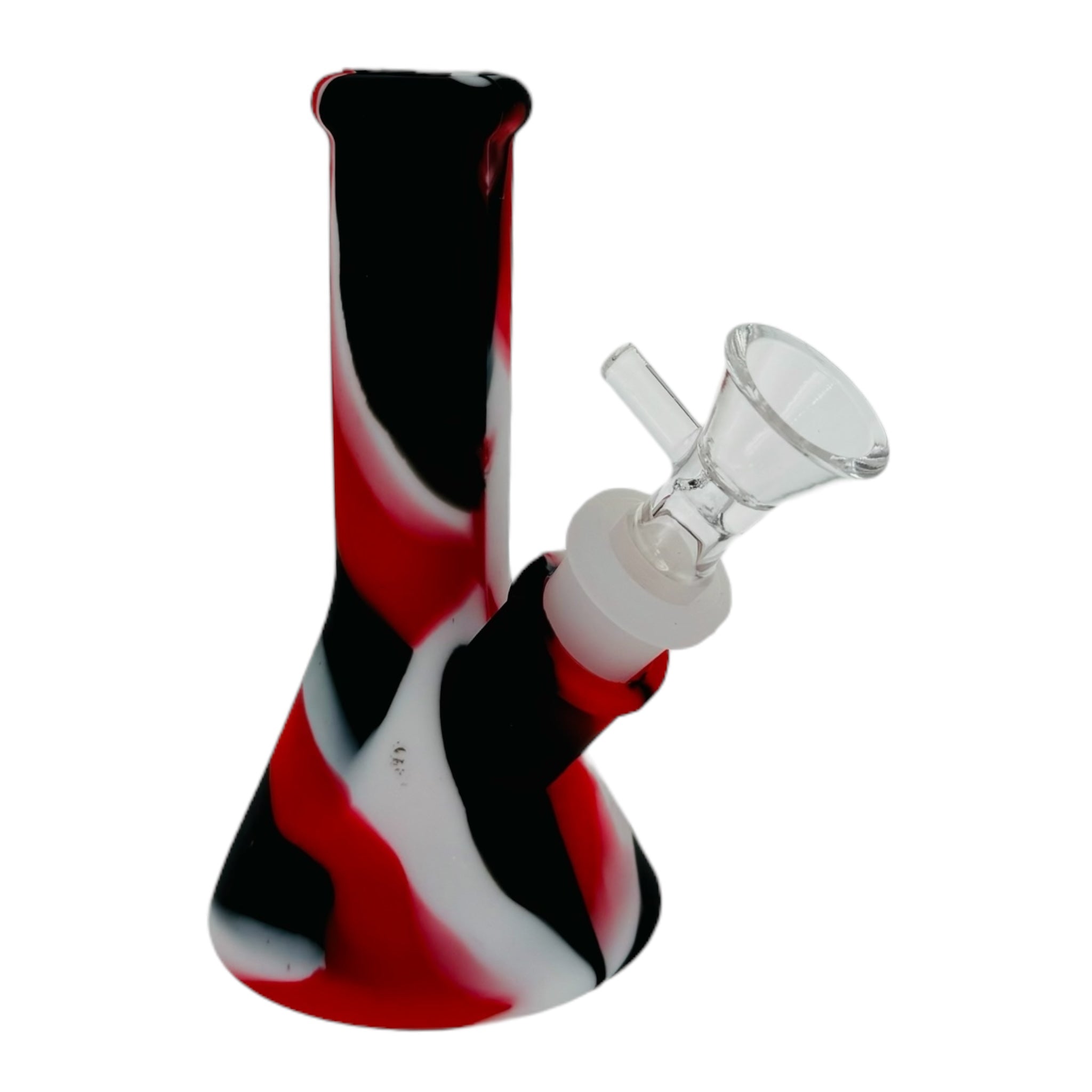 5 Inch Mini Silicone Rubber Beaker Bong Black Red White