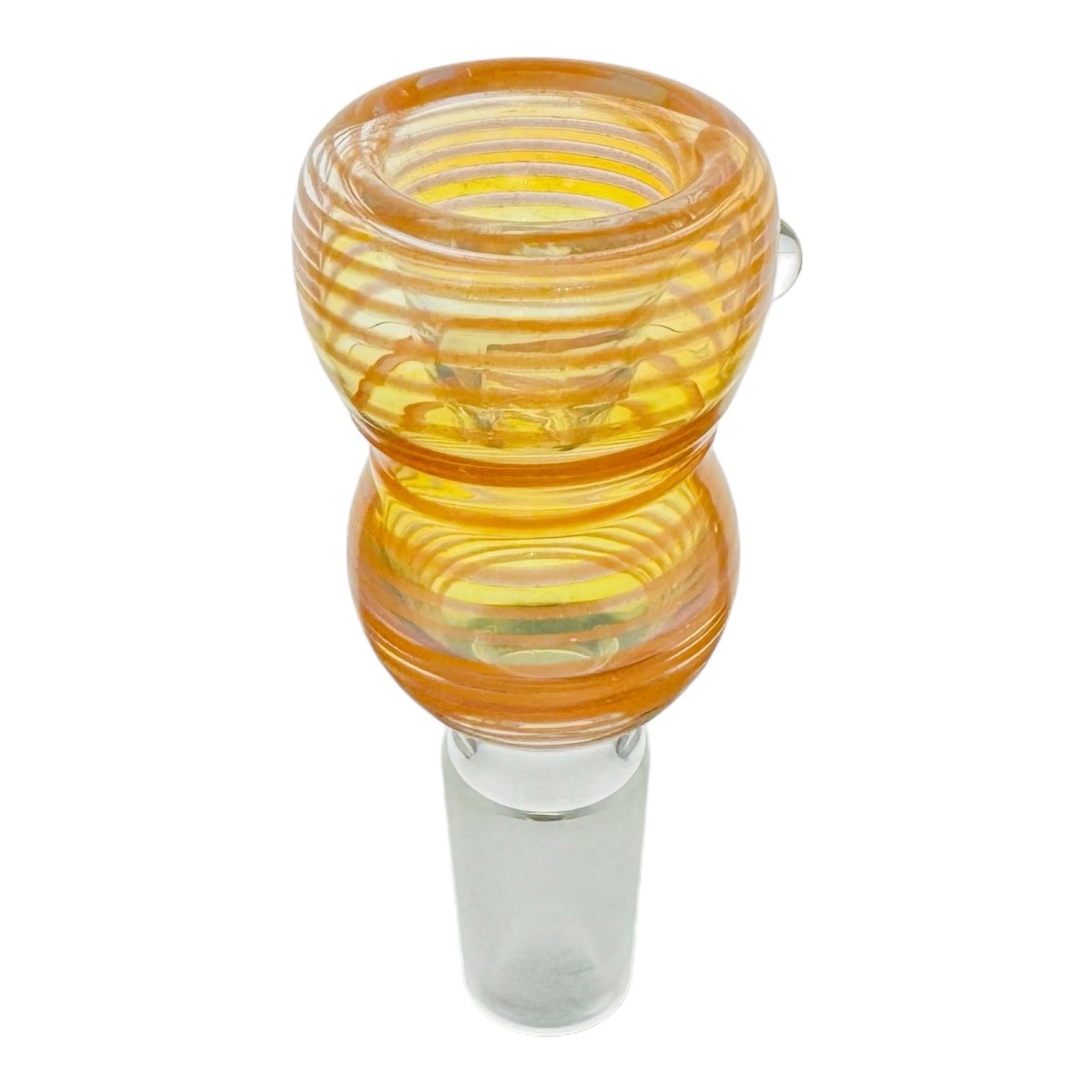 orange bong bowl made from glass with 14mm fitting for sale