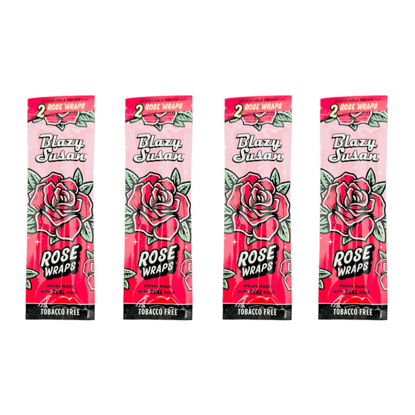Blazy Susan Rose Wraps 2ct Real Rose Petal Wrap - 4 Packs