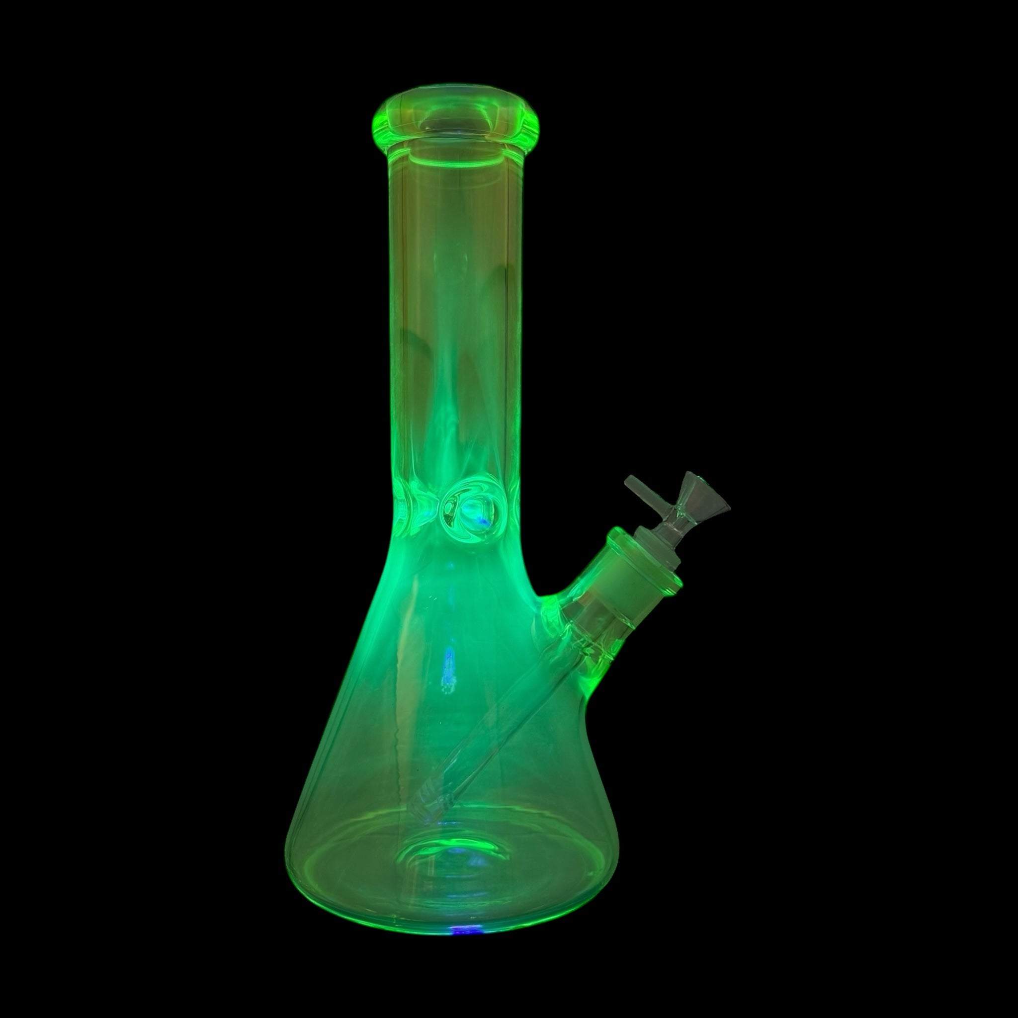 UV Reactive Small Beaker Glass Bong