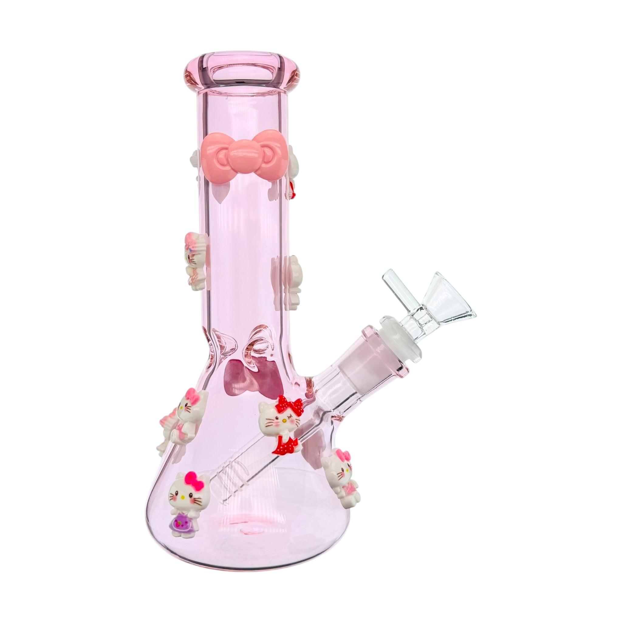 Pink Bong With Hello Kitty And Bow Ties 8 Inch