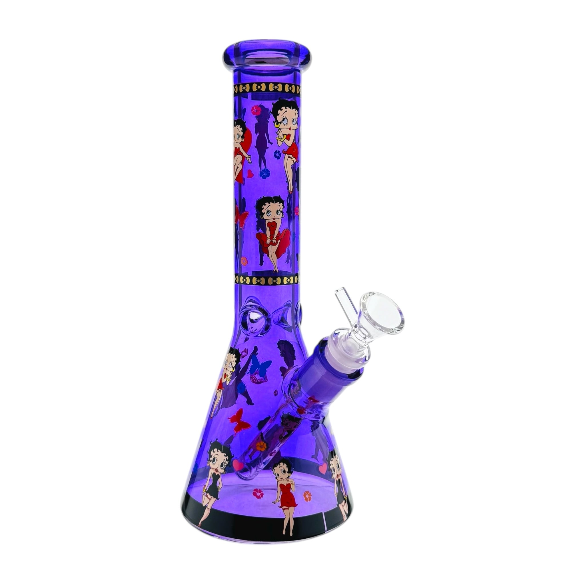 Purple Betty Boop Bong 10 Inches Tall 