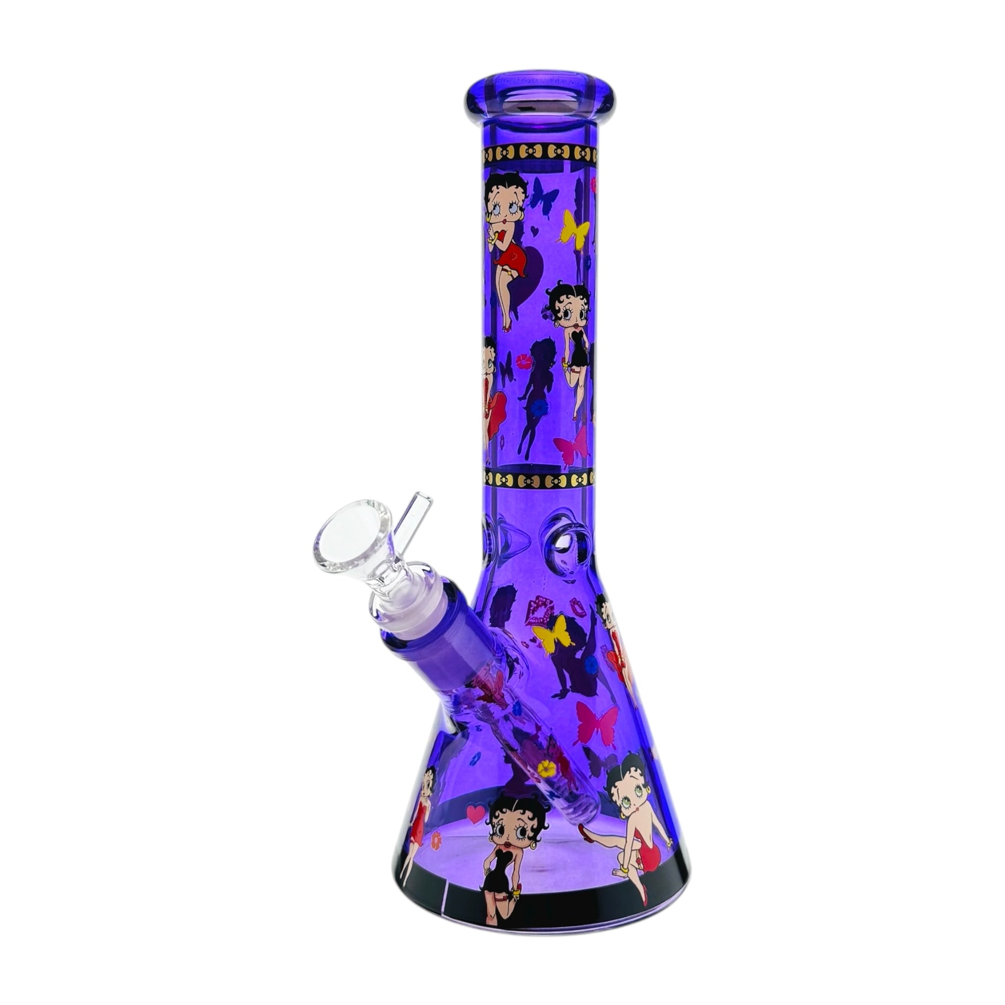 Purple Betty Boop Bong 10 Inches Tall 