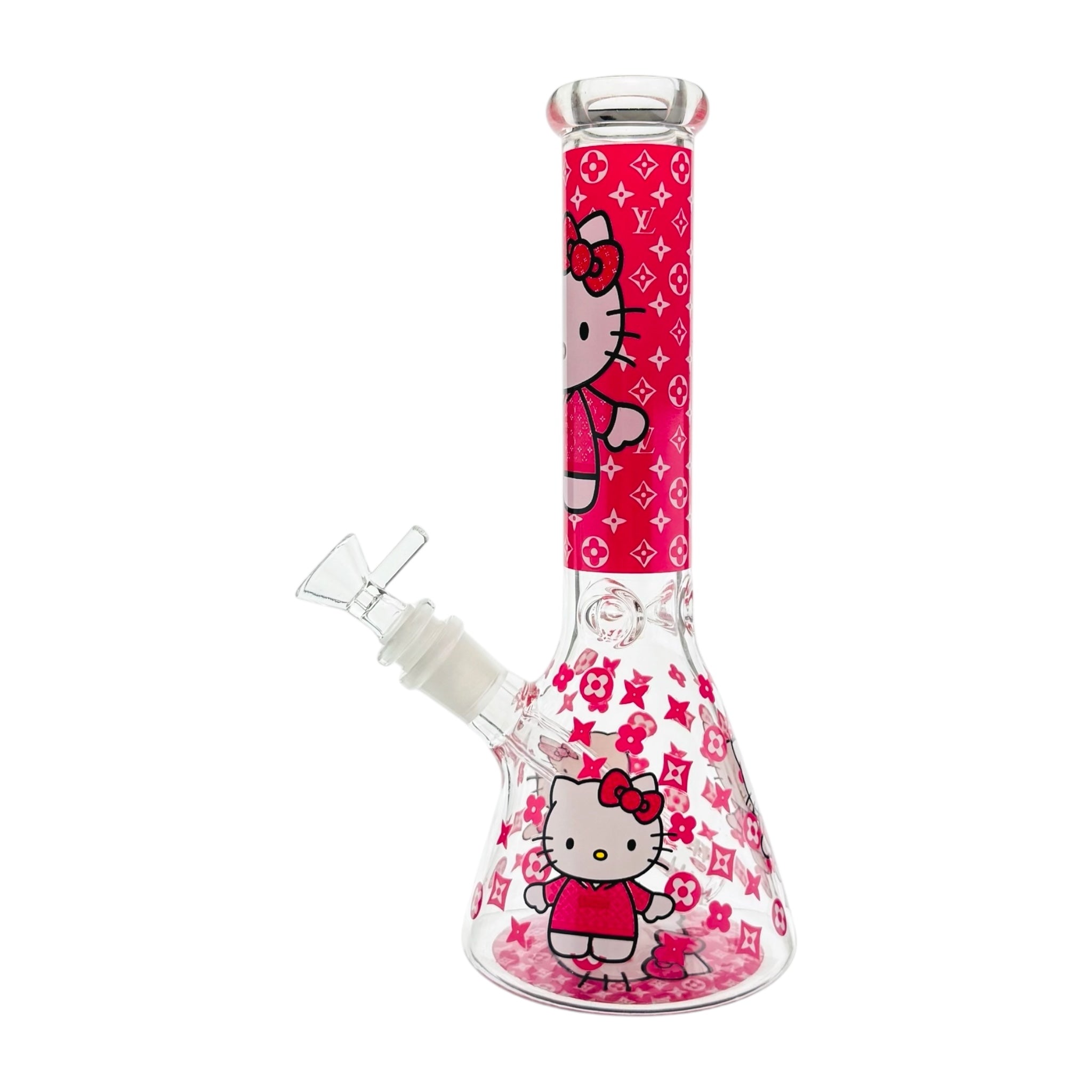Supreme Pink Hello Kitty Bong 10 Inch white back ground