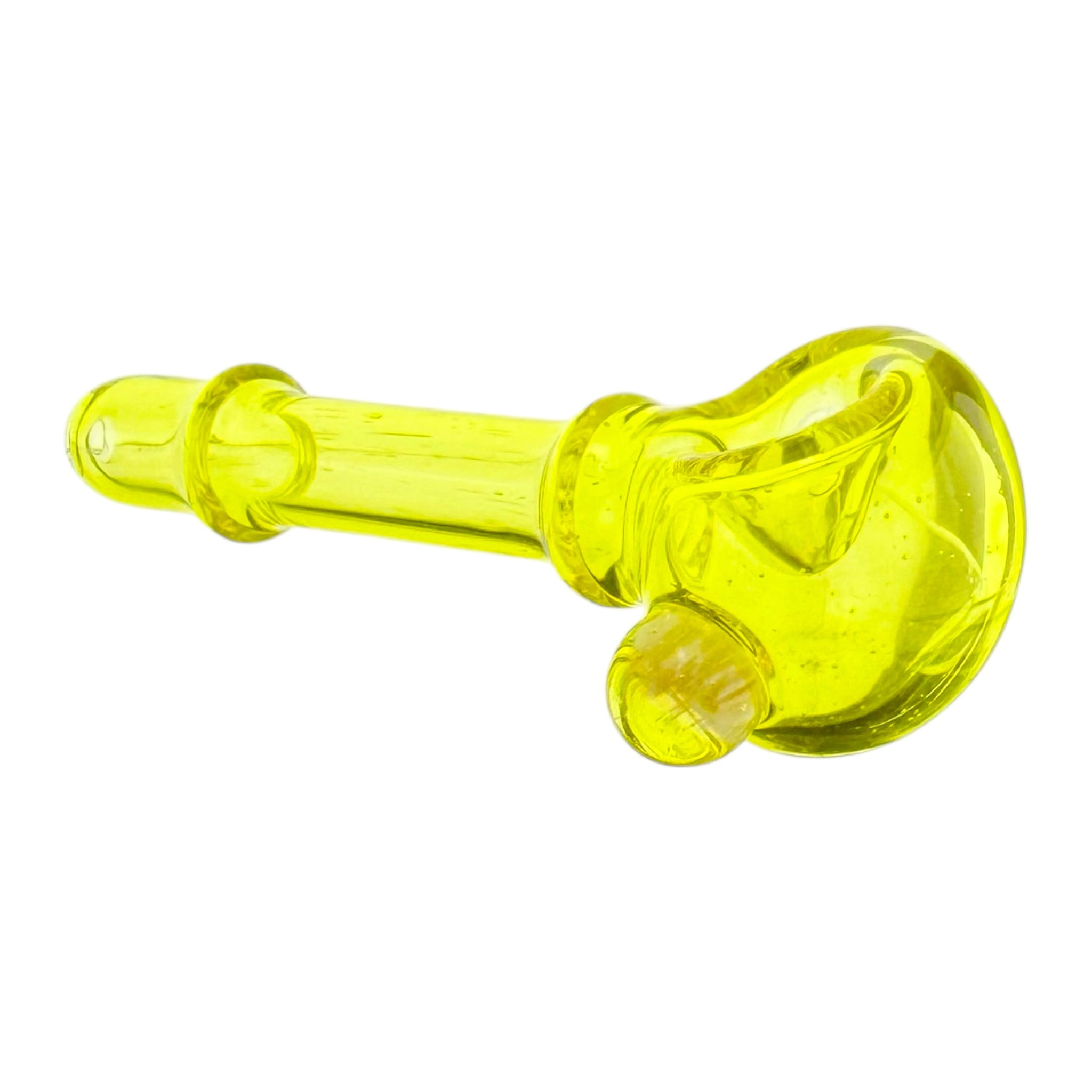Translucent Lemon Drop Yellow Glass Hand Pipe With Millie Marble