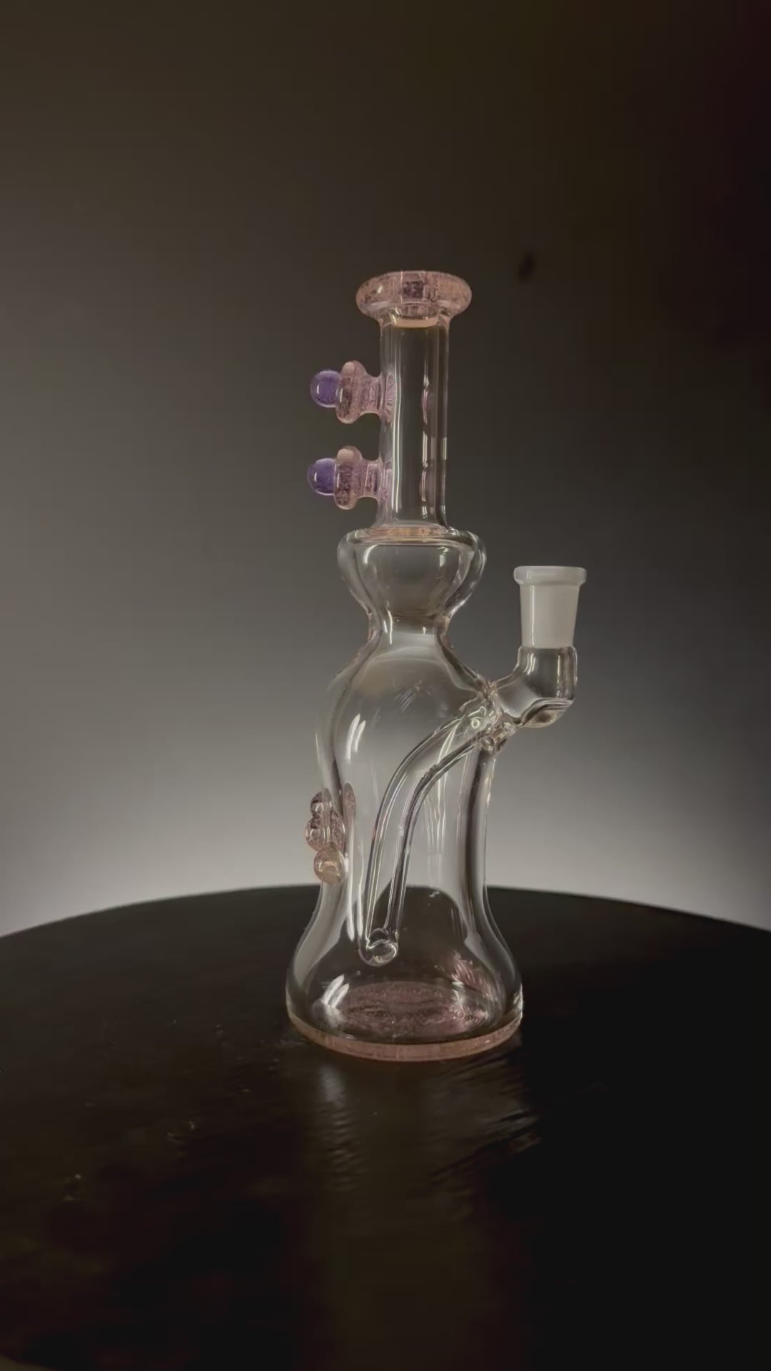 video of Pink Mini Tube Bong Or Dab Rig