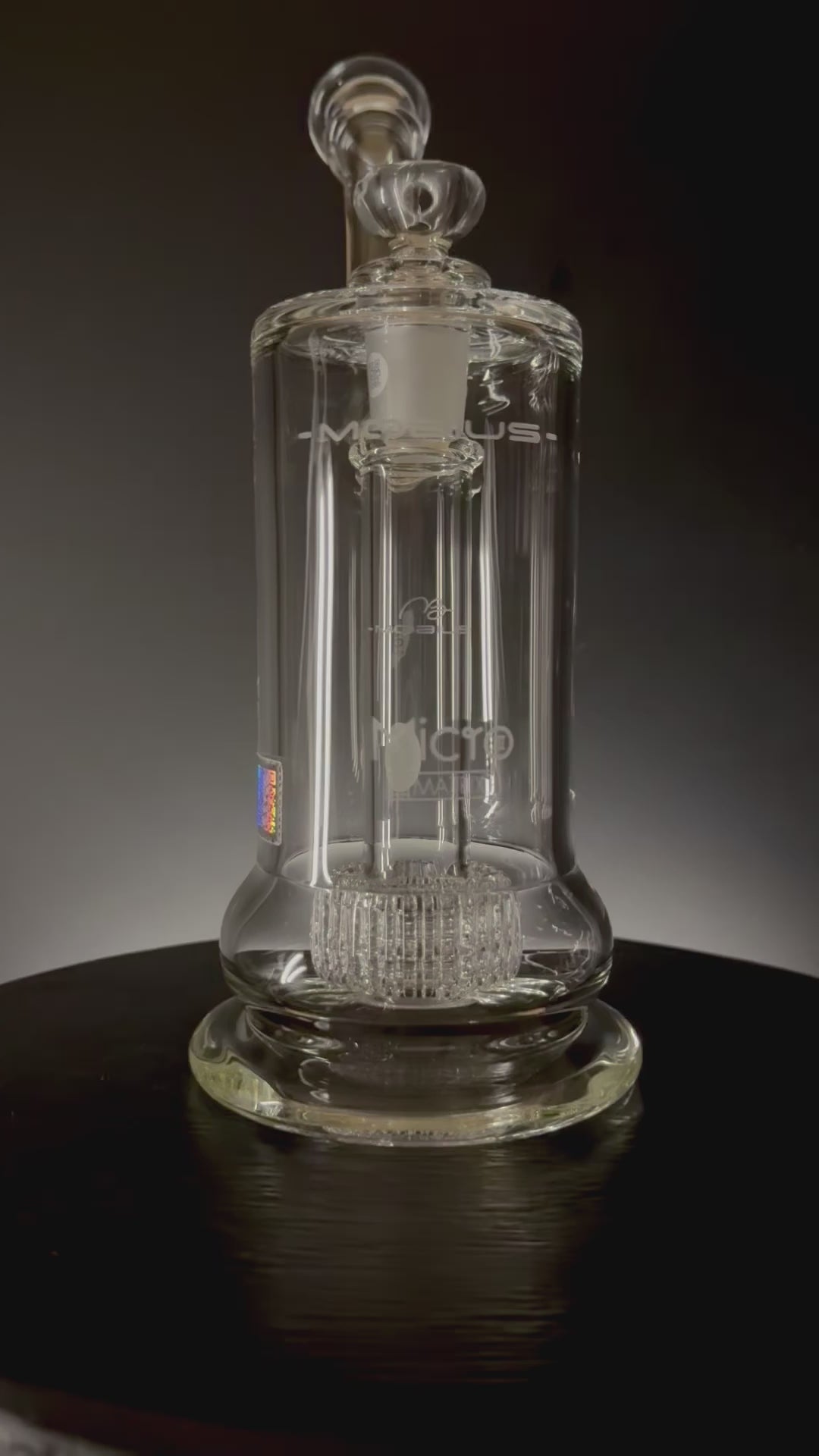 video of Mobius Glass Micro Matrix Perc Bubbler V3