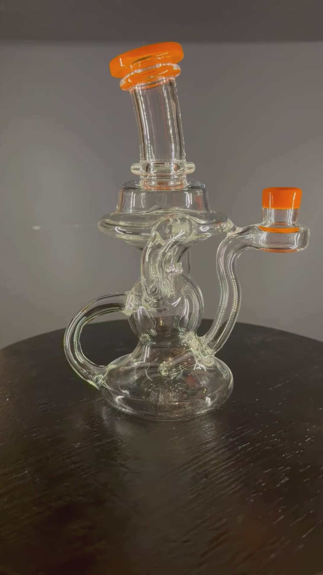 video of santa cruz glass heady clear recycle dab rig for sale online