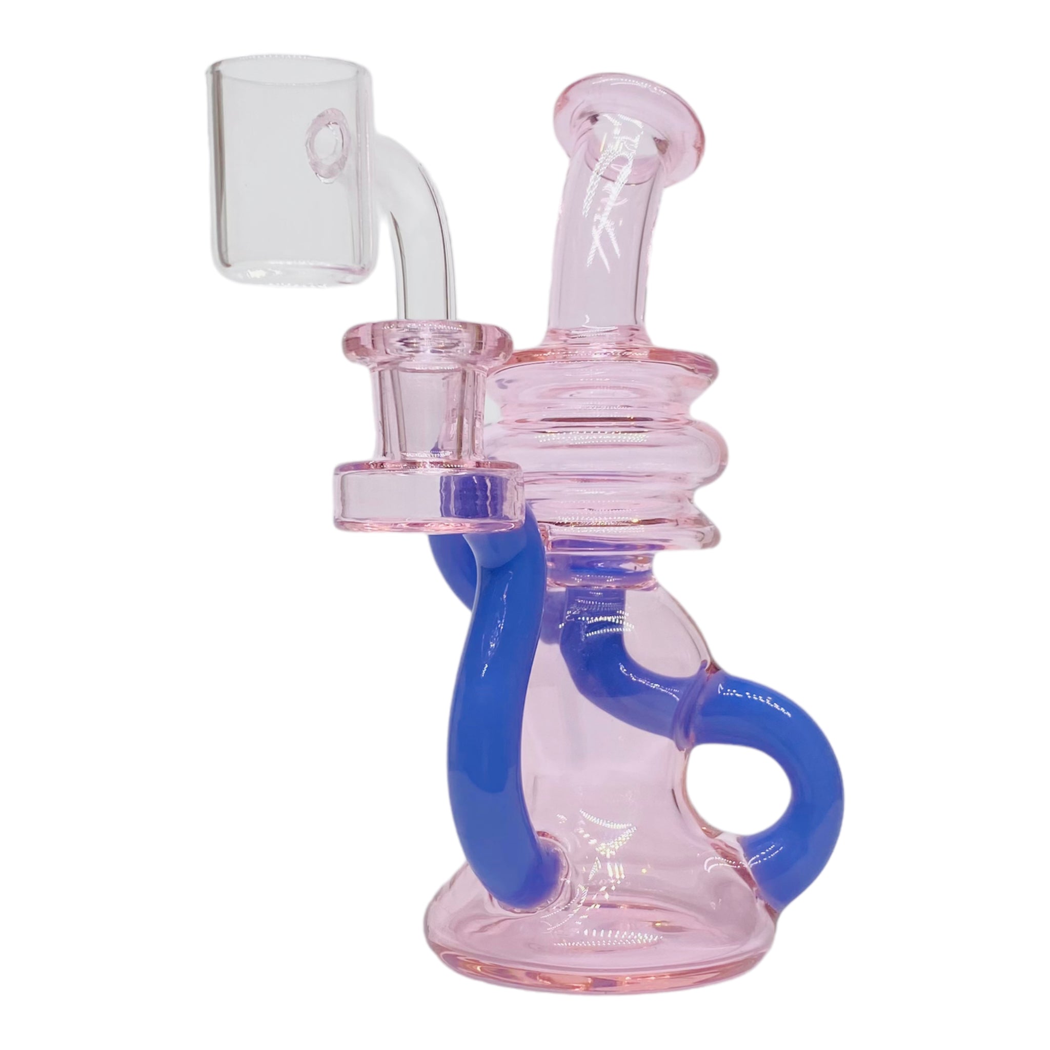 Pink And Purple Tubing Klein Recycler Dab Rig