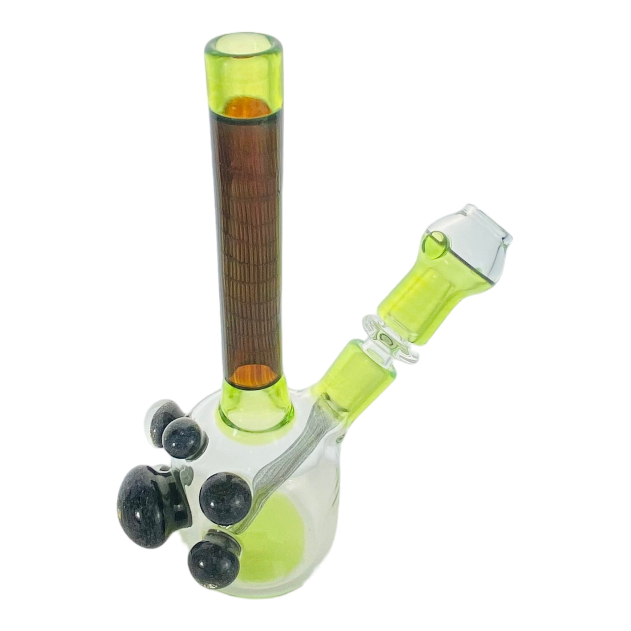 Dave Park Glass - Sublime Green Mini Tube Dab Rig With Bamboo Air Trap Neck