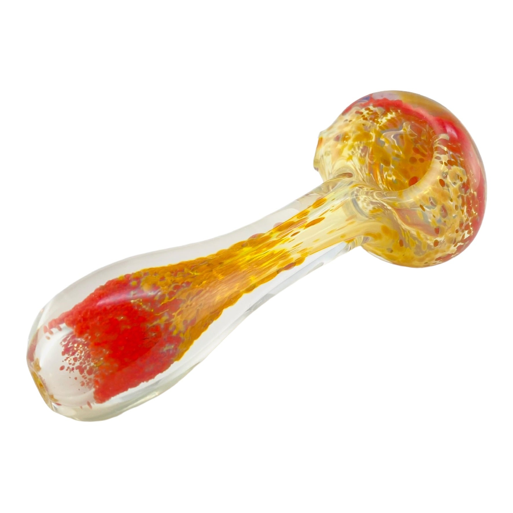 Santa Cruz Glass - Inside Out Frit With Pink & Purple Wig Wag - Glass Hand Pipe