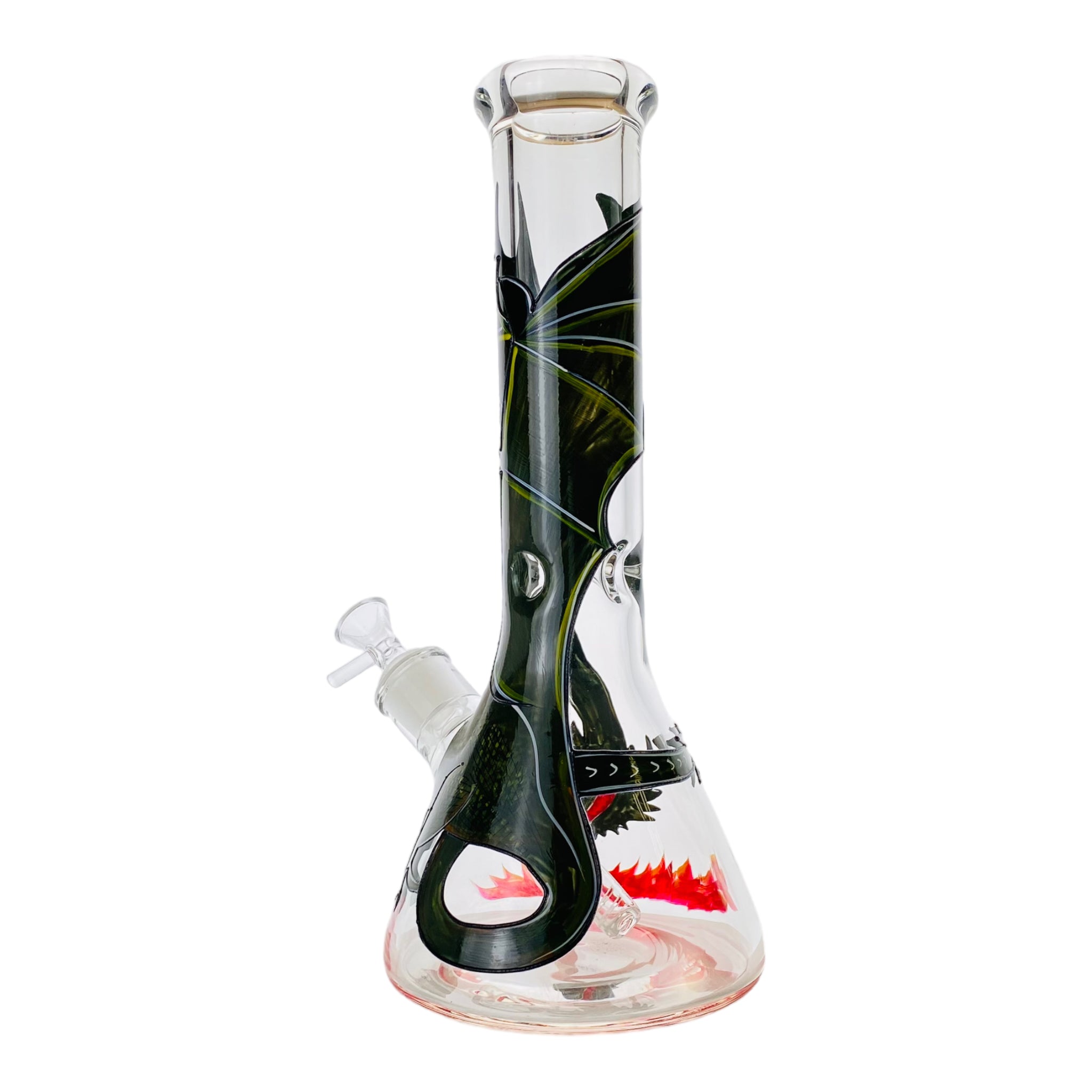 12 Inch Dragon Bong - Large Dragon Breathing Fire - Beaker Bong