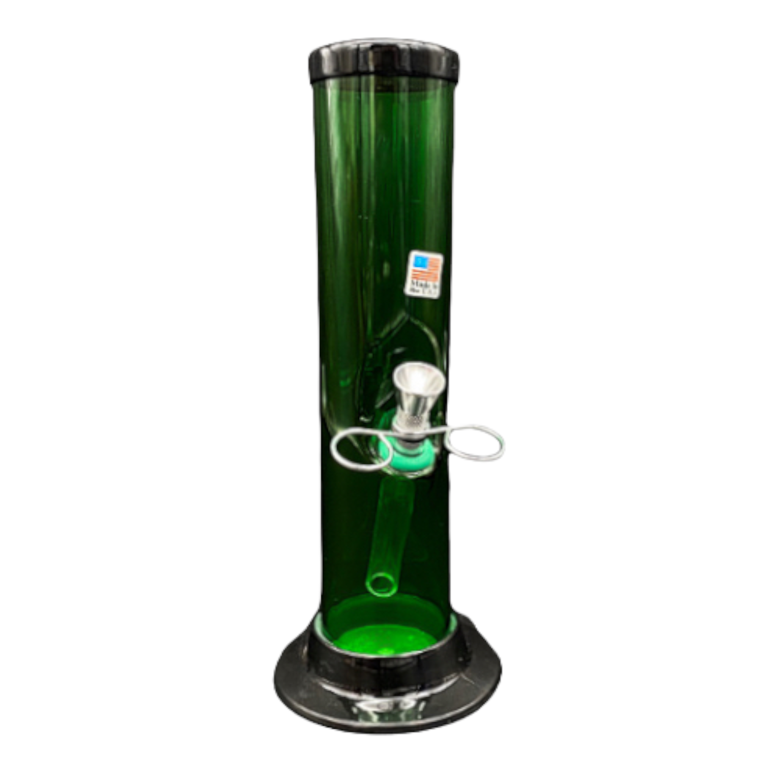 Acrylic Bong Straight 9 Inches Green