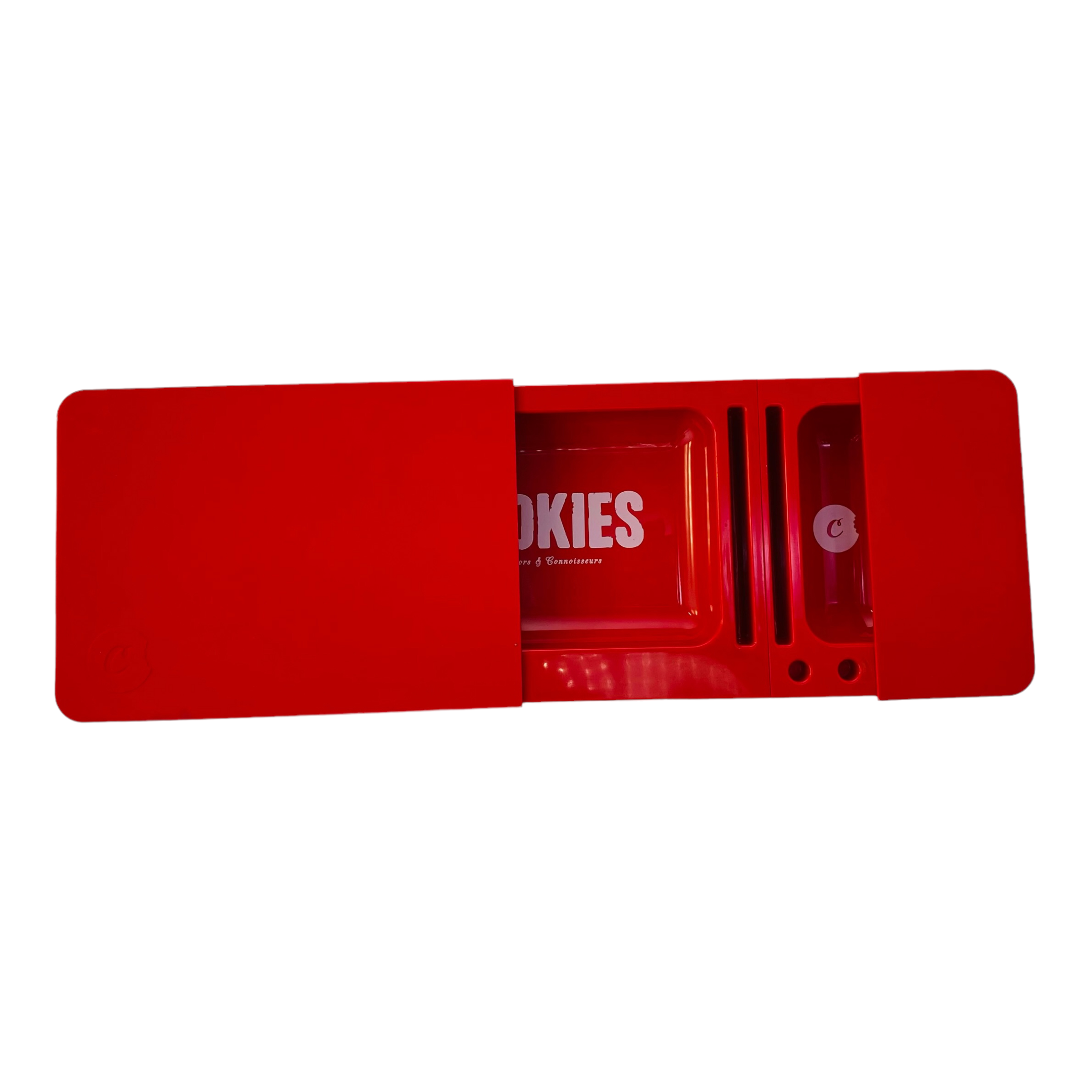 Cookies Red Rolling Tray With Sliding Lid