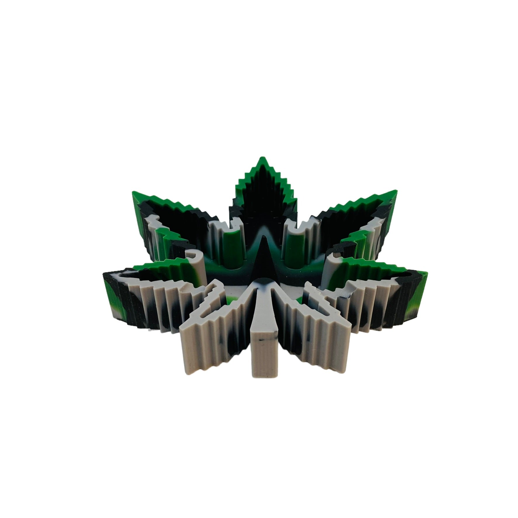 Weed Leaf Silicone Ashtray - Green Camo