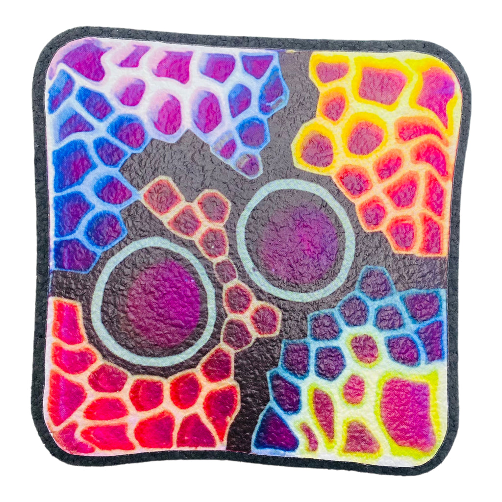 Mood Mats x Kaj Beck Glass 8 Inch Square Recycled Neoprene Dab Mat