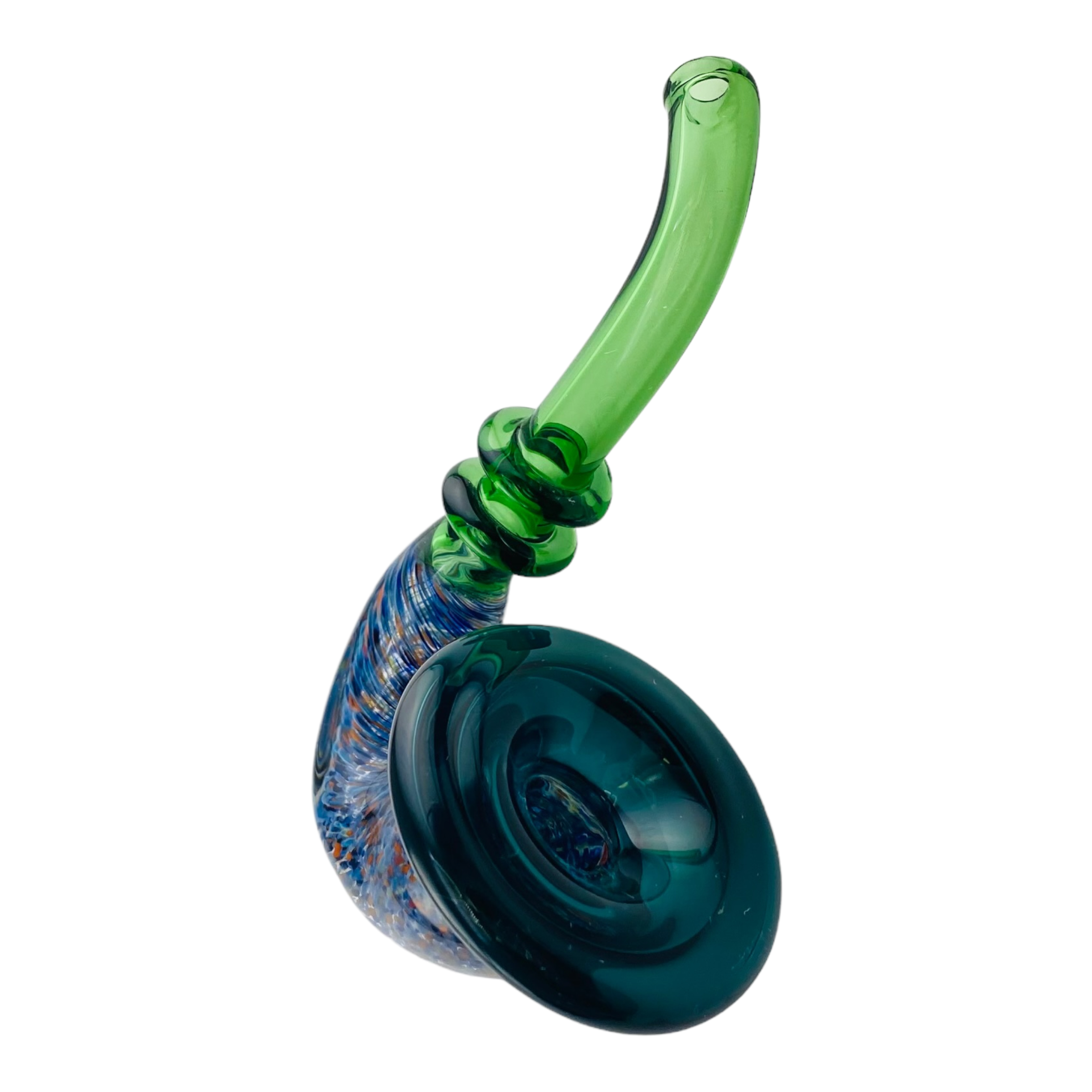 Xen Art Glass - Green With Mystic Frit Glass Sherlock