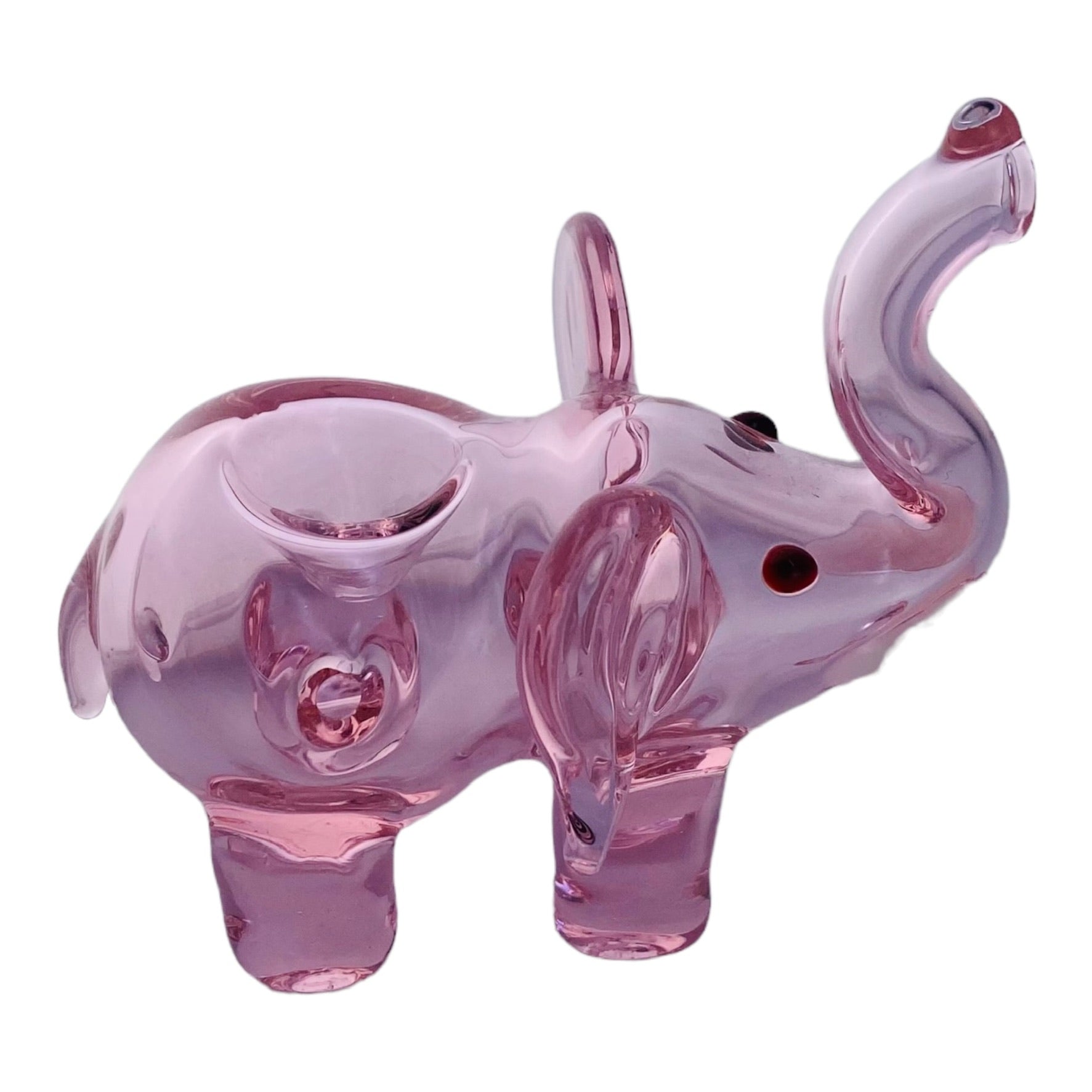Transluscent Pink Elephant Dry Hand Pipe
