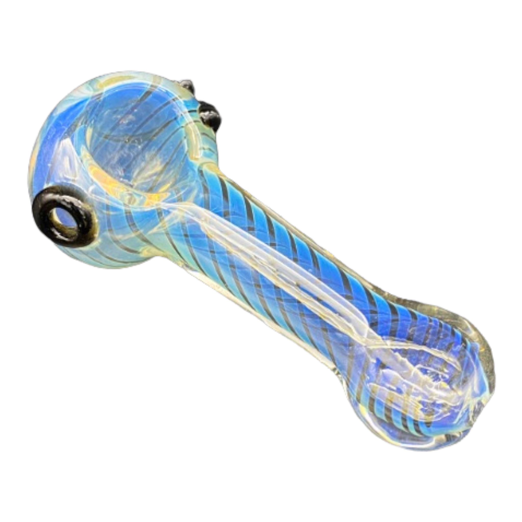 Color Changing Glass Hand Pipe With Color Dots