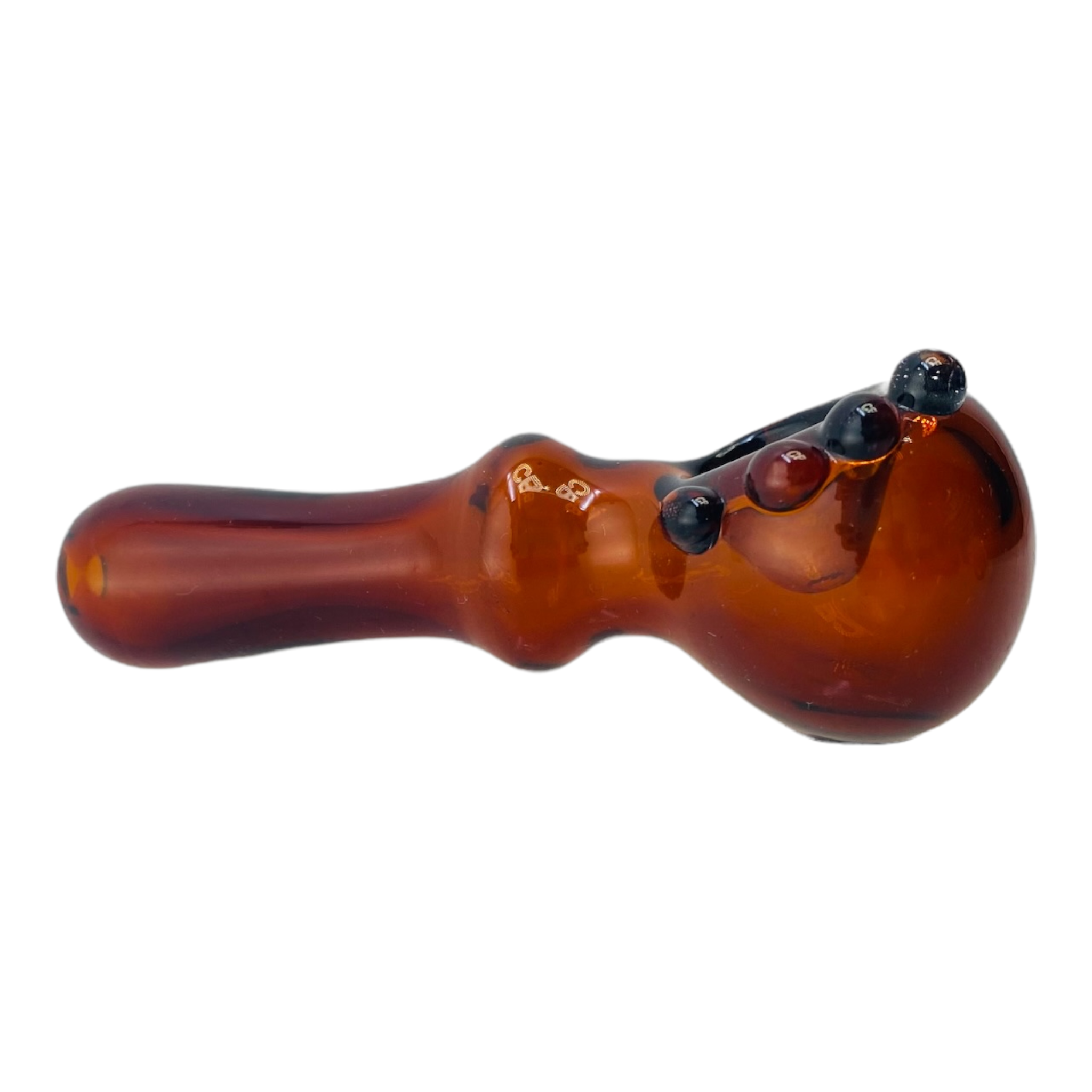 amber brown Full Color Basic Glass Hand Pipe