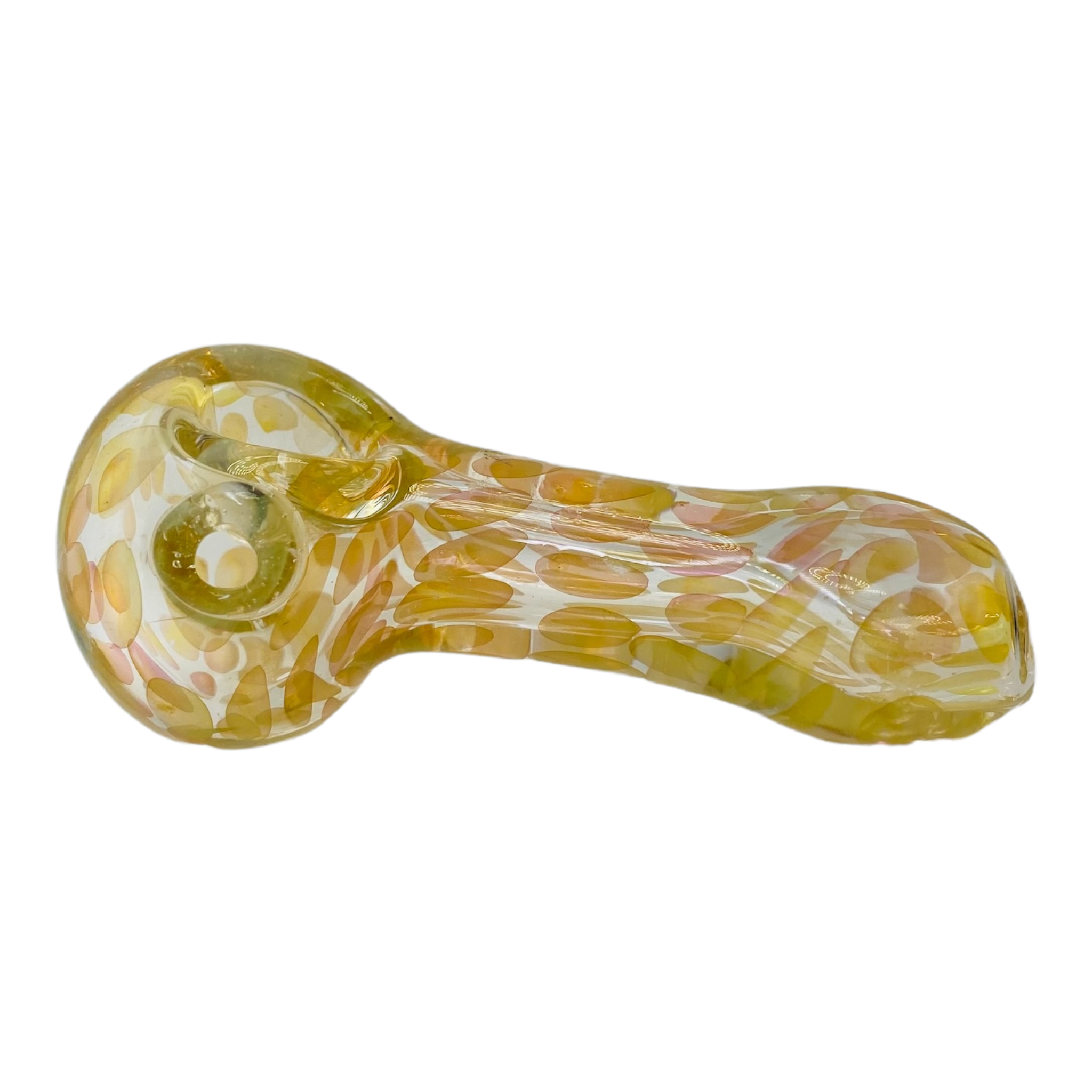 Glass Hand Pipe Fume Dot Spoon Pipe With Flat Mouthpiece