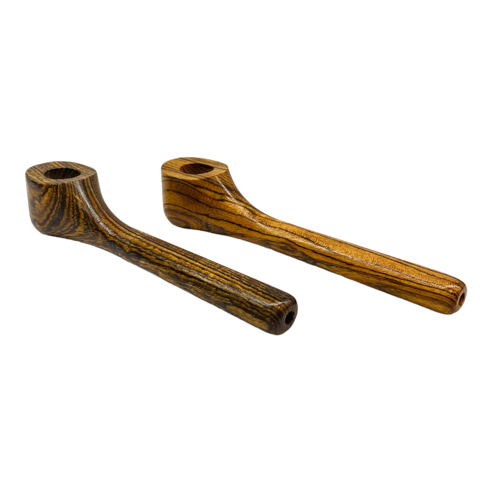 Wood Hand Pipe - Slender Stem Spoon Shaped Hand Pipe