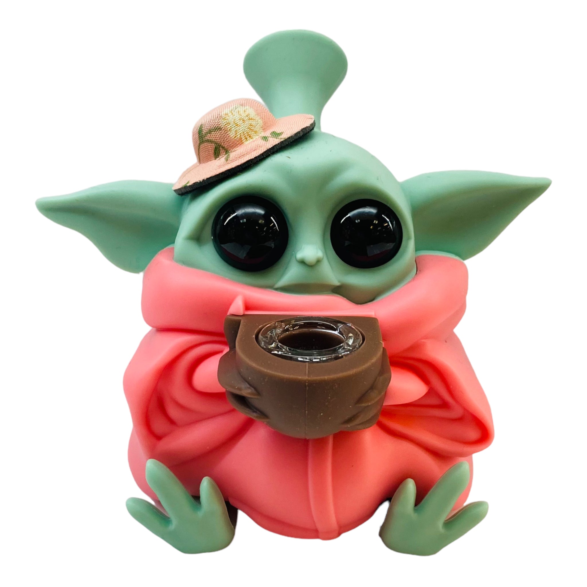 cute Girly Baby Yoda Silicone Bong Or Dry Pipe